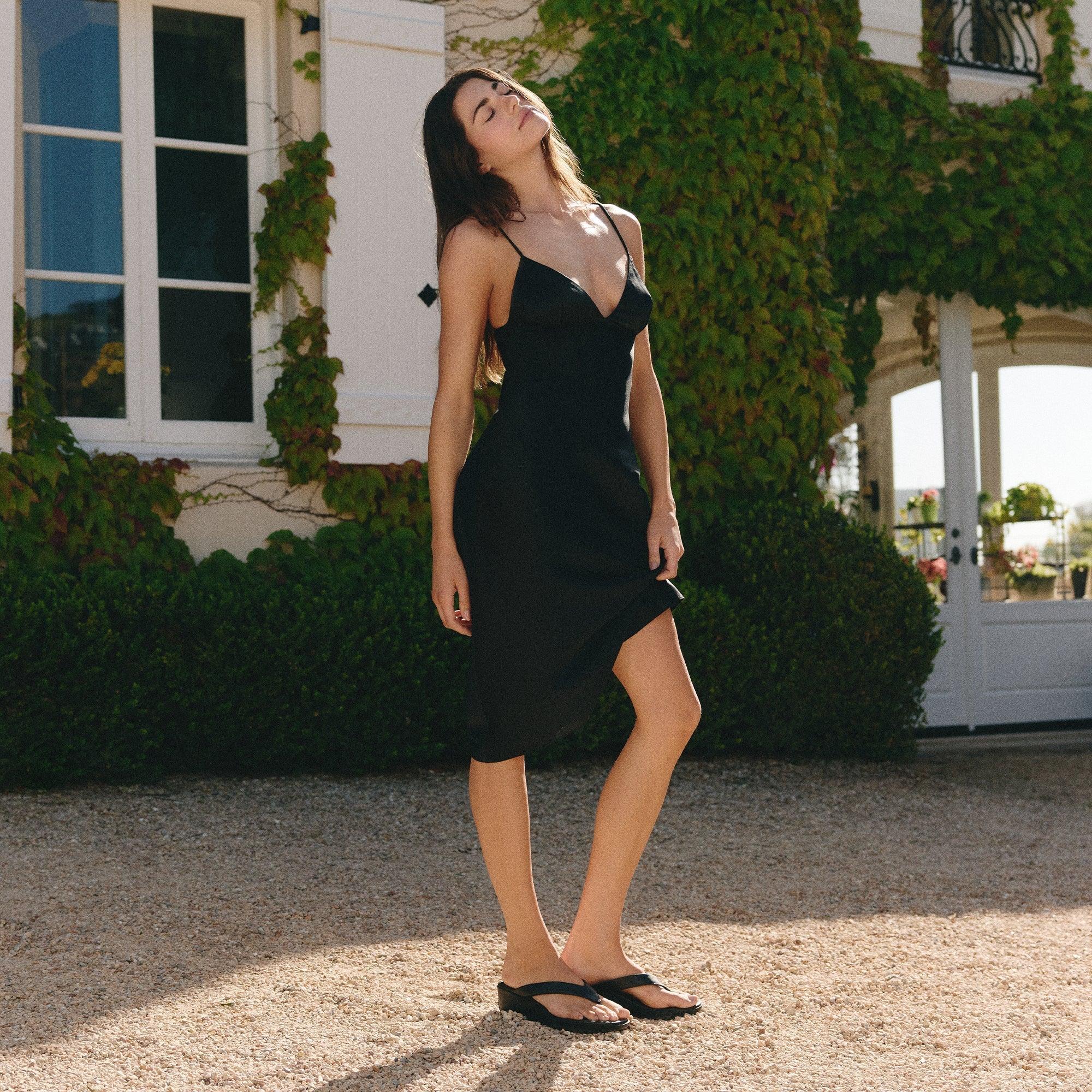 SKIMS SILK MIDI DRESS | ONYX - ELBİSE - My Suti