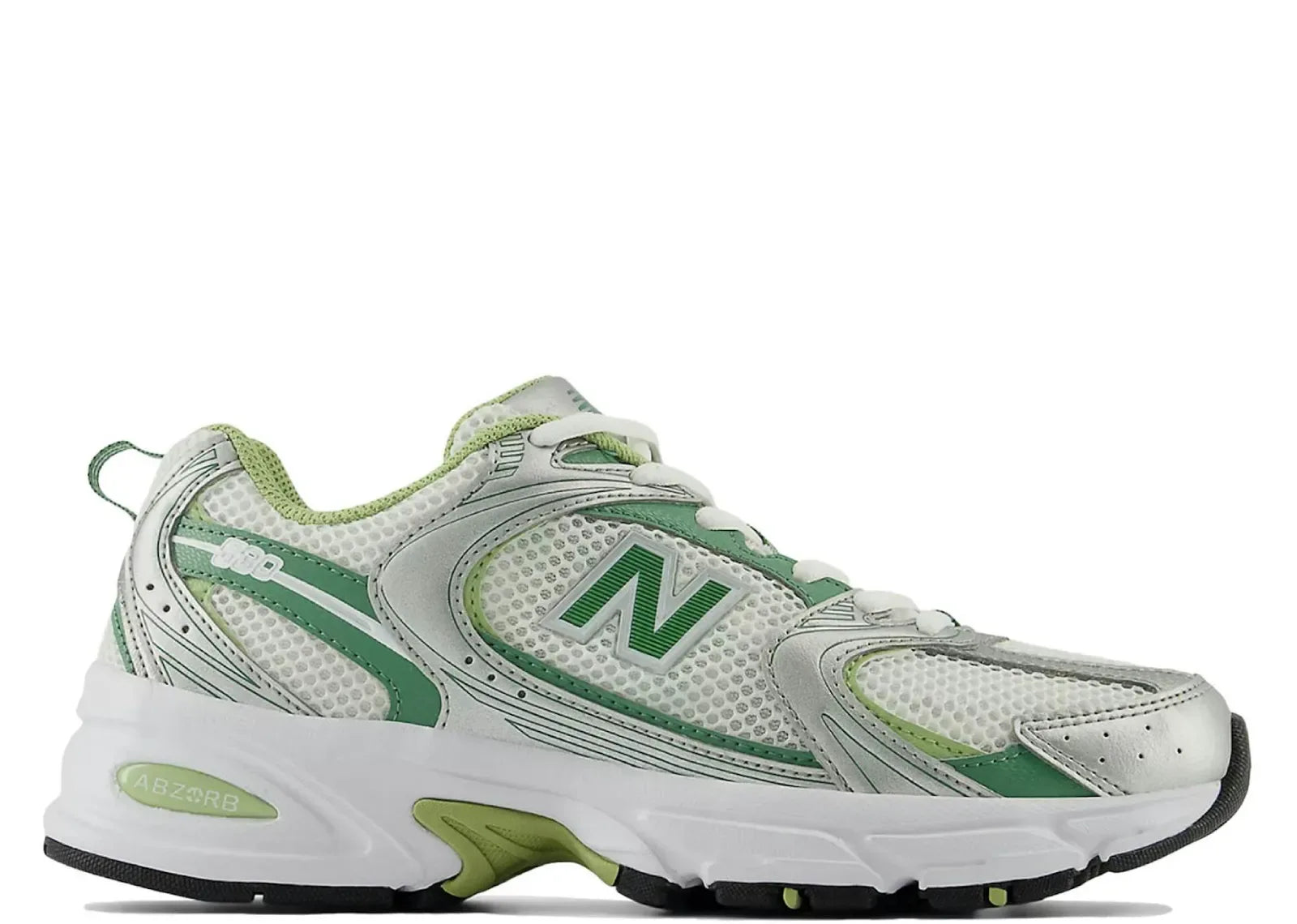 New Balance 530 Silver Metallic Mallard Green - My Suti