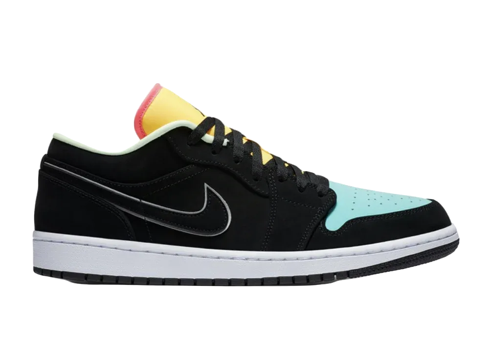 Nike Air Jordan 1 Low Black Aurora Green Laser Orange - My Suti