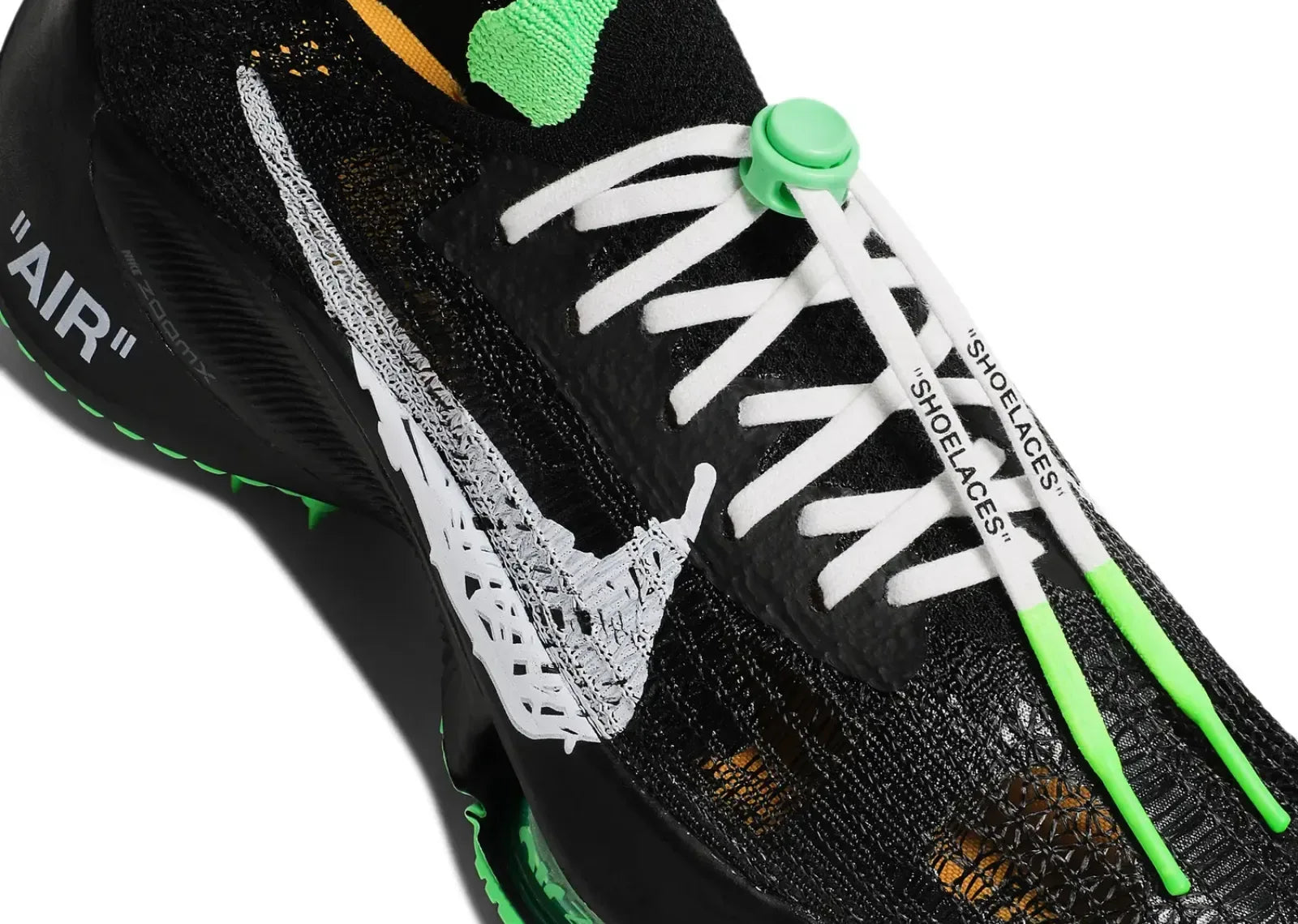 Nike Air Zoom Tempo Next Flyknit Off-White Black Scream Green - My Suti