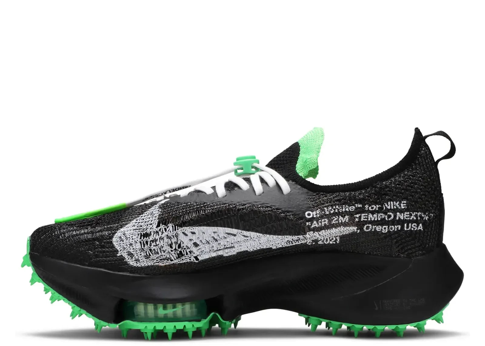 Nike Air Zoom Tempo Next Flyknit Off-White Black Scream Green - My Suti