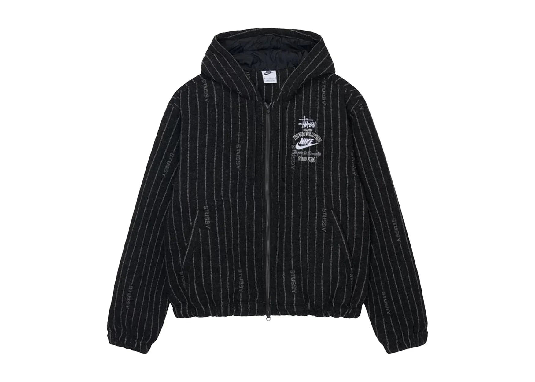 Nike x Stussy Striped Wool Jacket Black - My Suti