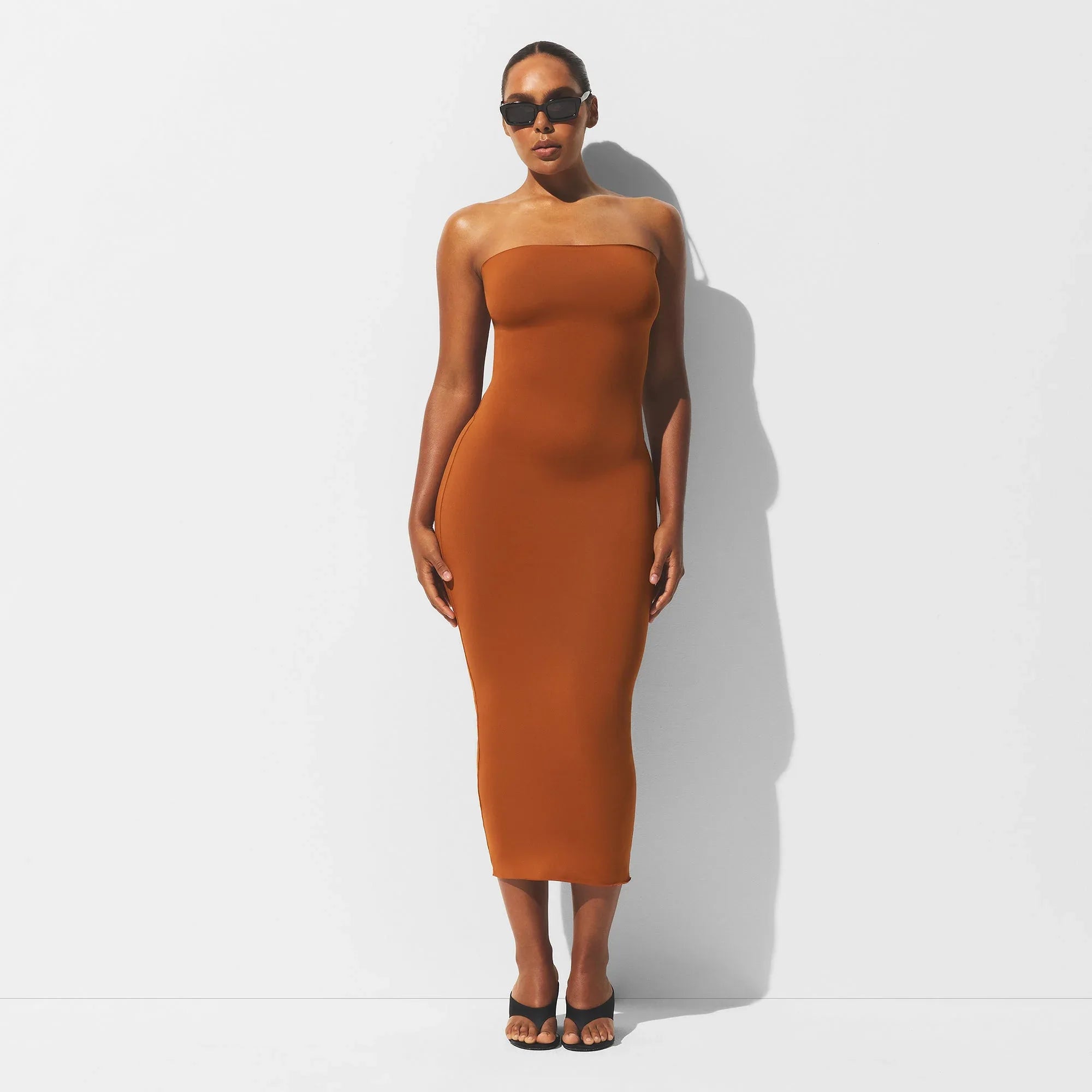 SKIMS ICONIC SWIM CONVERTIBLE TUBE DRESS | BRONZE - ELBİSE - My Suti