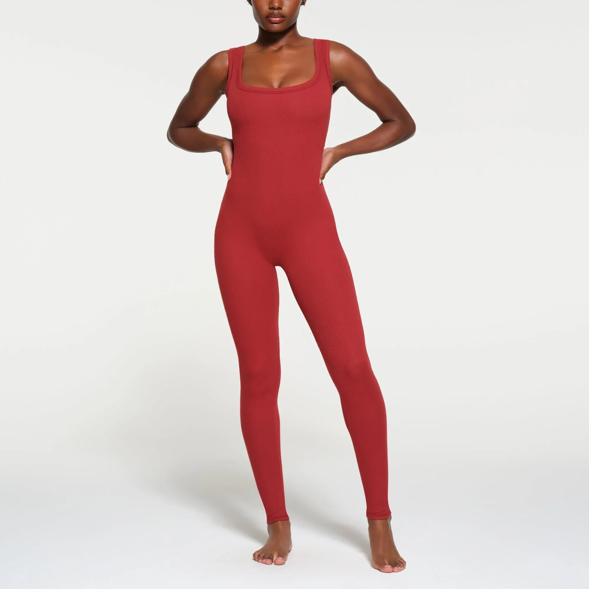 SKIMS COTTON RIB TANK CATSUIT | BRICK MULTI - TAYT - My Suti