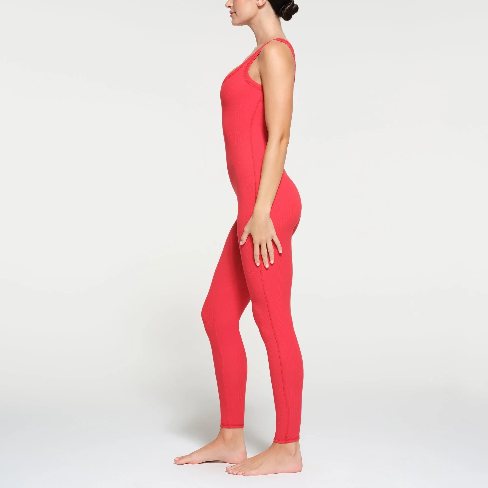 SKIMS COTTON RIB TANK CATSUIT | RED MULTI - TAYT - My Suti