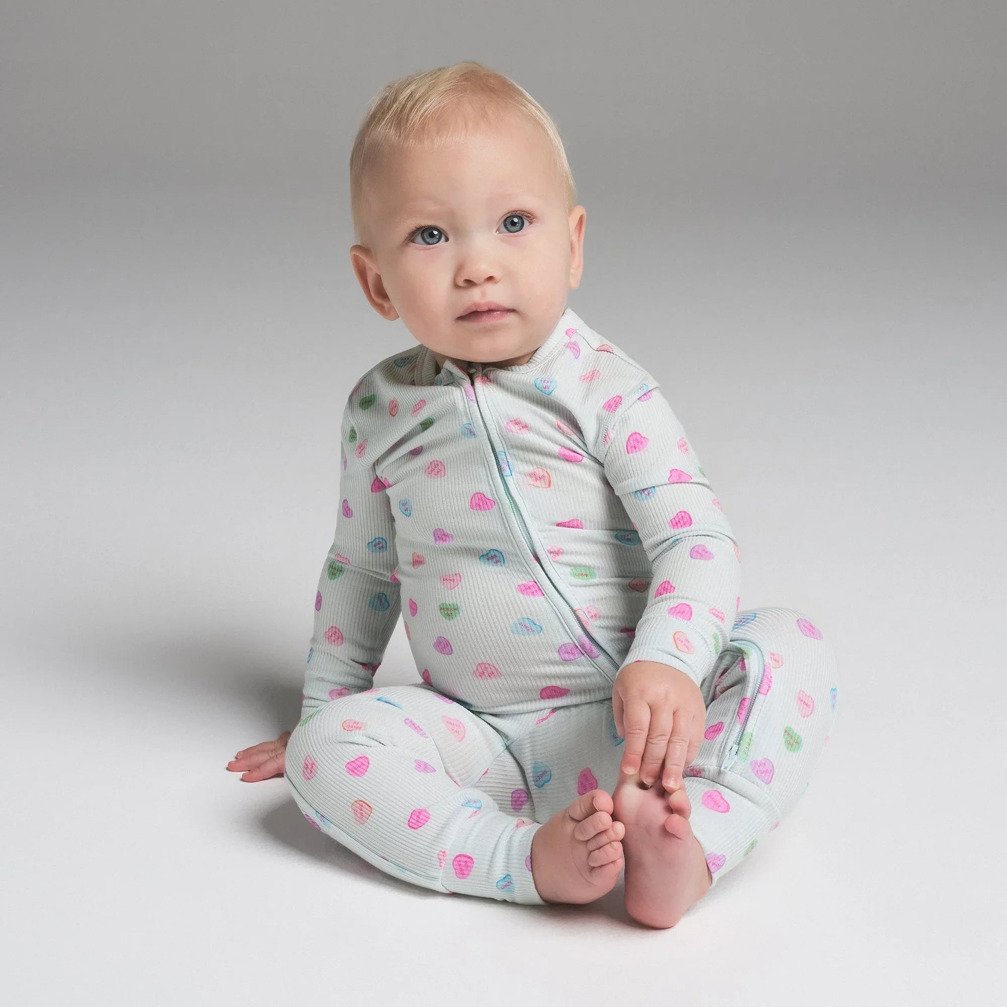 SKIMS SOFT LOUNGE BABY ONESIE | CLOUD CANDY HEART PRINT - TULUM - My Suti