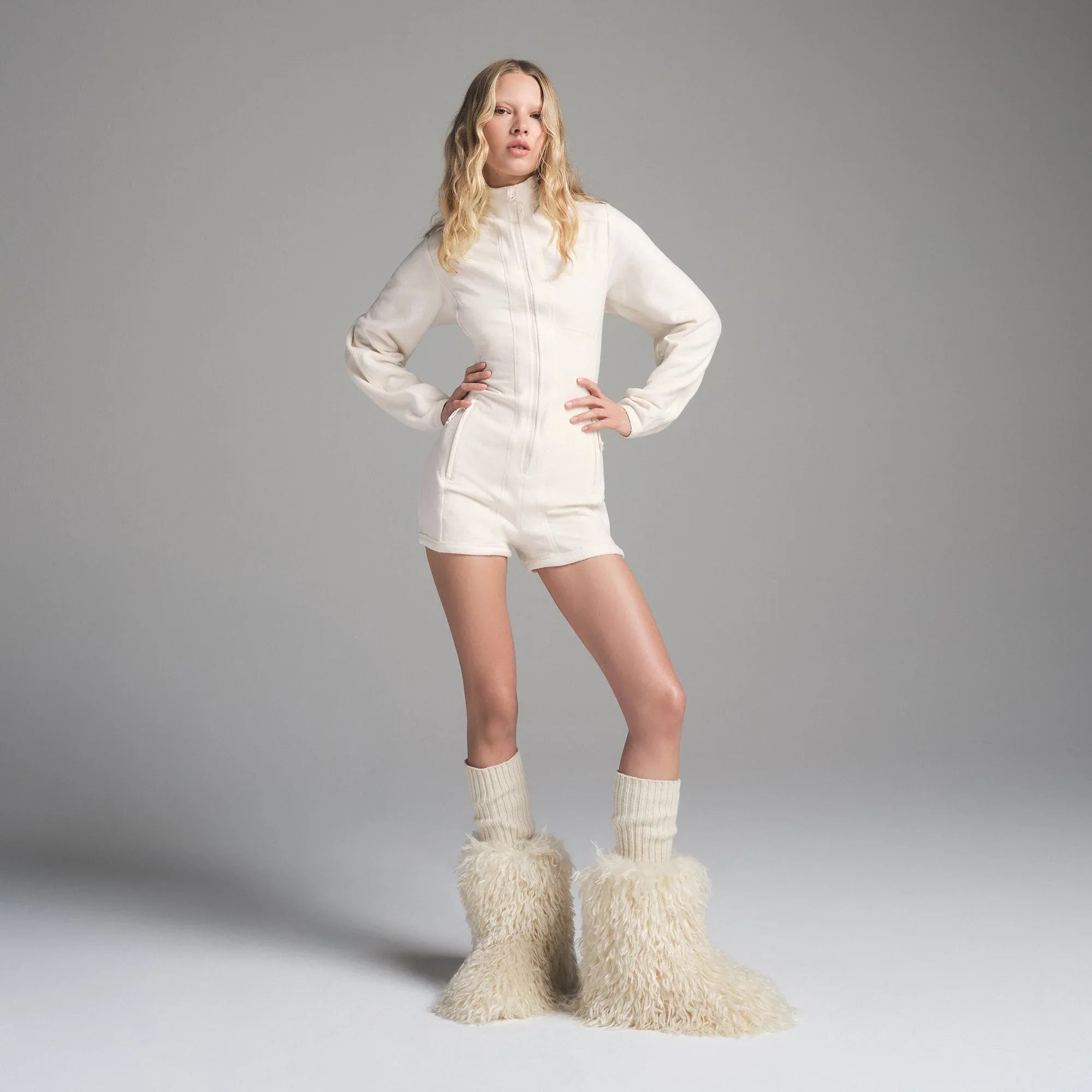 SKIMS FLEECE LOUNGE ONESIE | ECRU - TULUM - My Suti