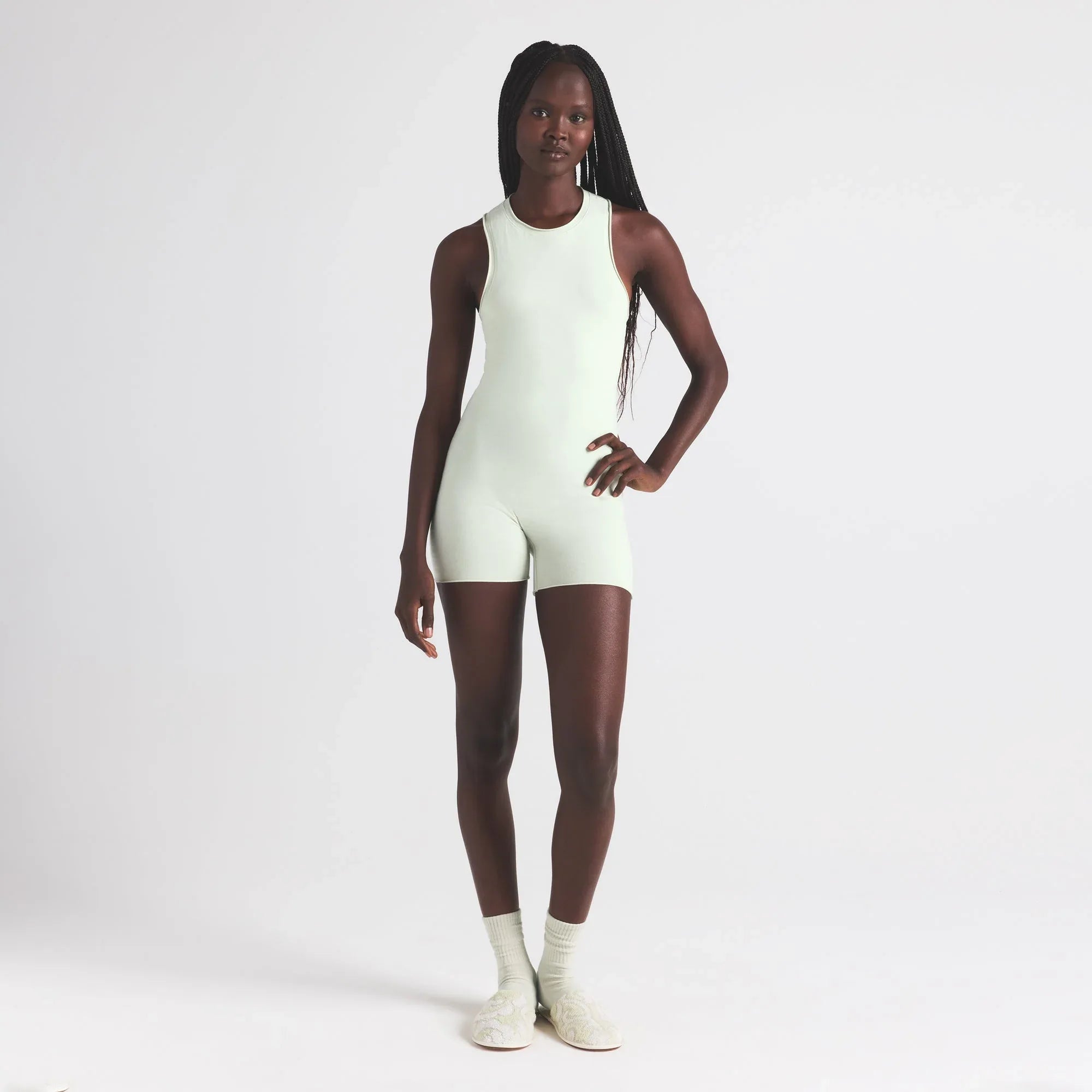 SKIMS COTTON JERSEY TANK ONESIE | SPEARMINT - ONESIE - My Suti