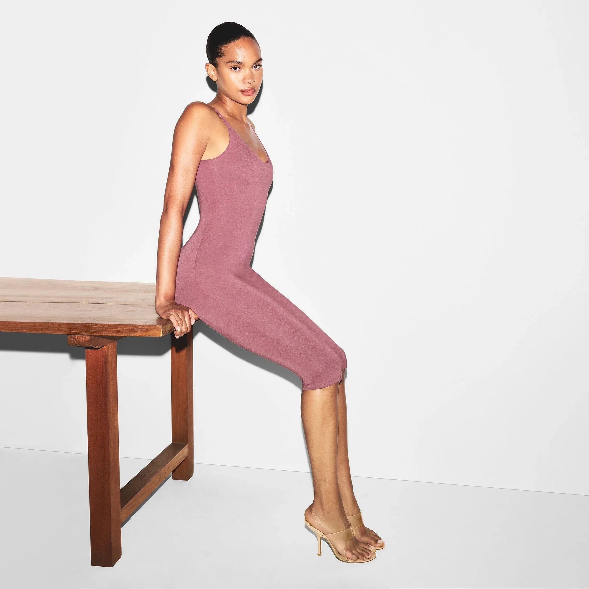 SKIMS SMOOTH LAYERS CAPRI CATSUIT | REDWOOD - KAT KOMBİNİ - My Suti