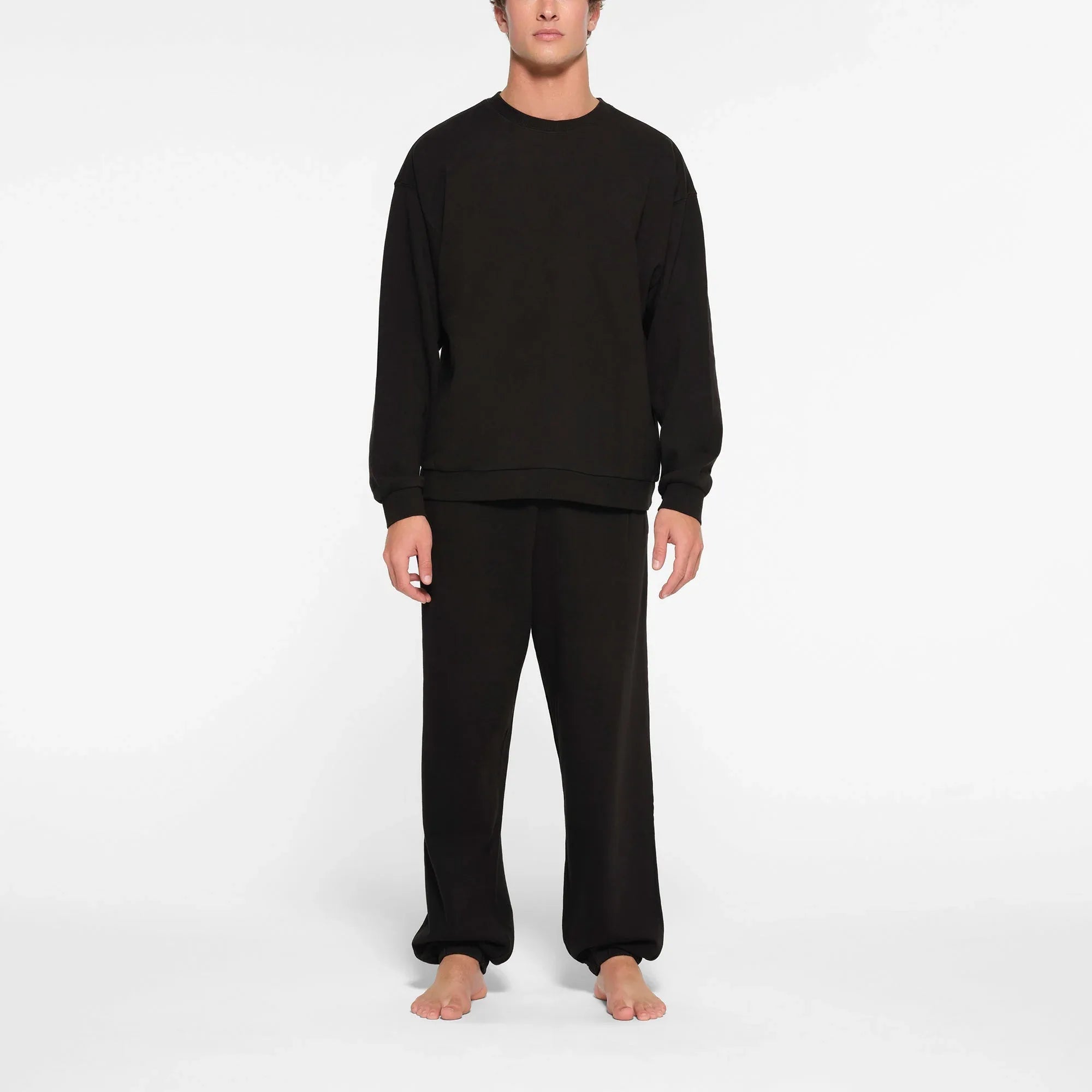 SKIMS TERRY MENS CLASSIC CREWNECK | WASHED OBSIDIAN - KAZAK - My Suti