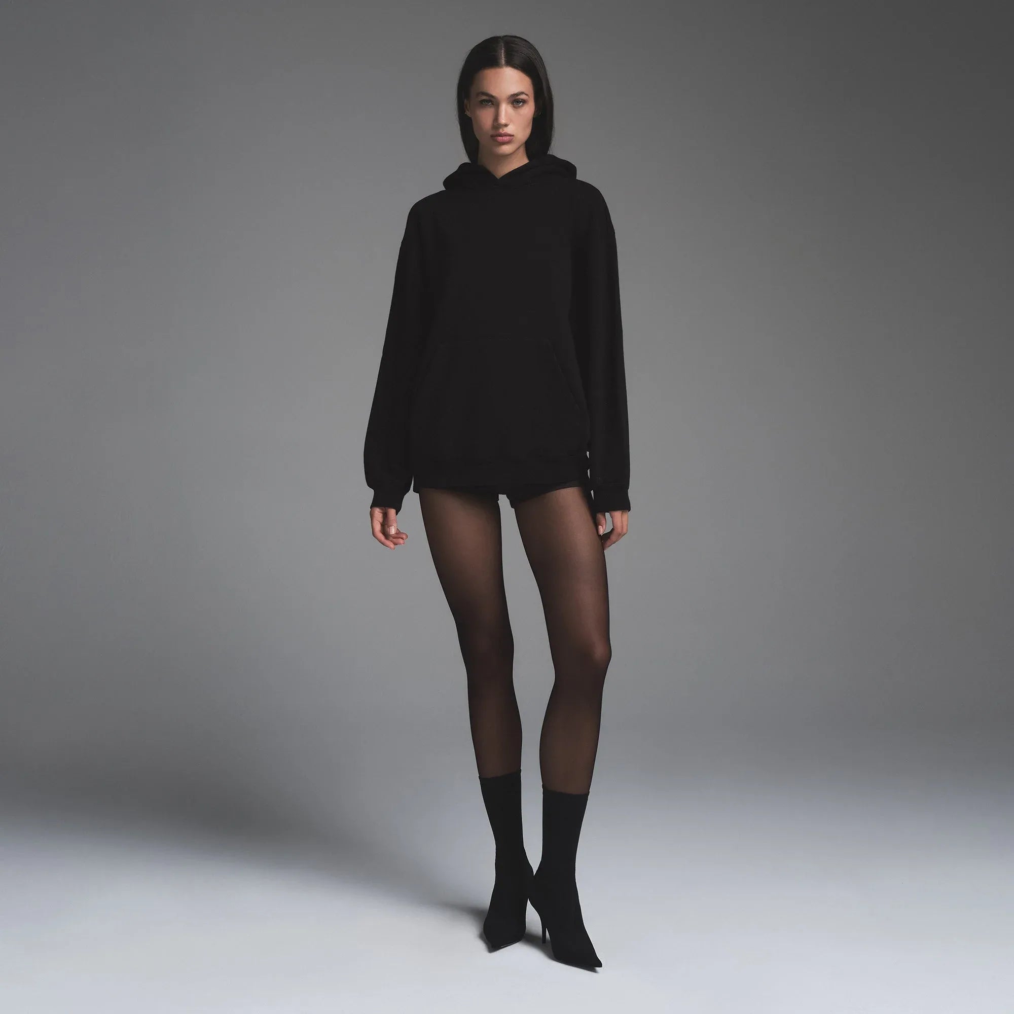 SKIMS VINTAGE FLEECE OVERSIZED HOODIE | WASHED ONYX - KAPŞONLU SWEATSHIRT - My Suti