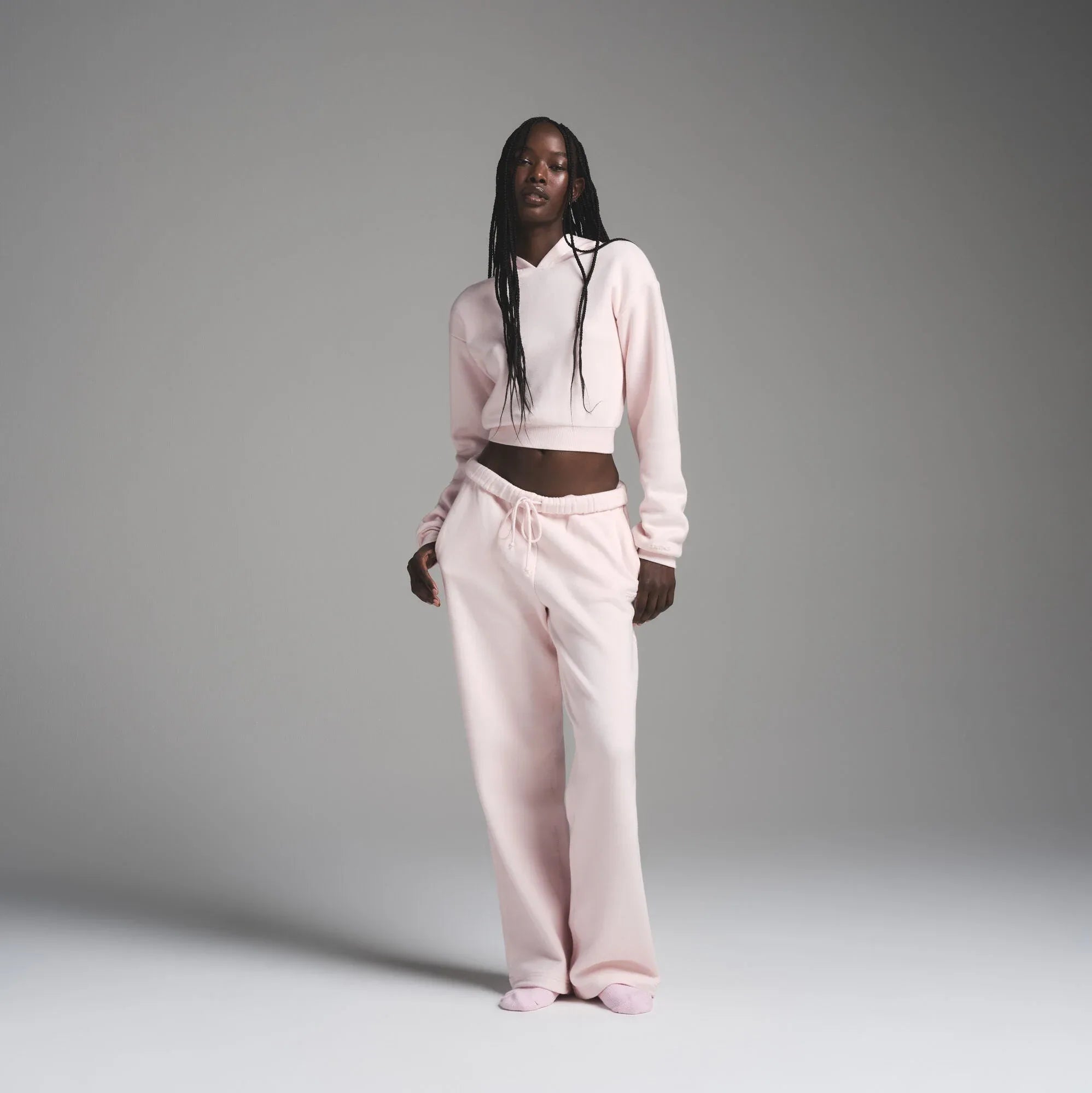 SKIMS COTTON FLEECE SHRUNKEN HOODIE | BARELY PINK - KAPŞONLU ÜST - My Suti