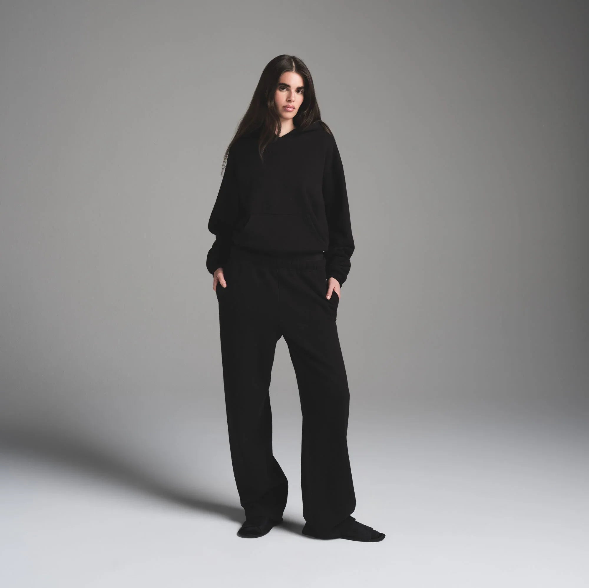 SKIMS COTTON FLEECE CLASSIC HOODIE | ONYX - KAPŞONLU SWEATSHIRT - My Suti