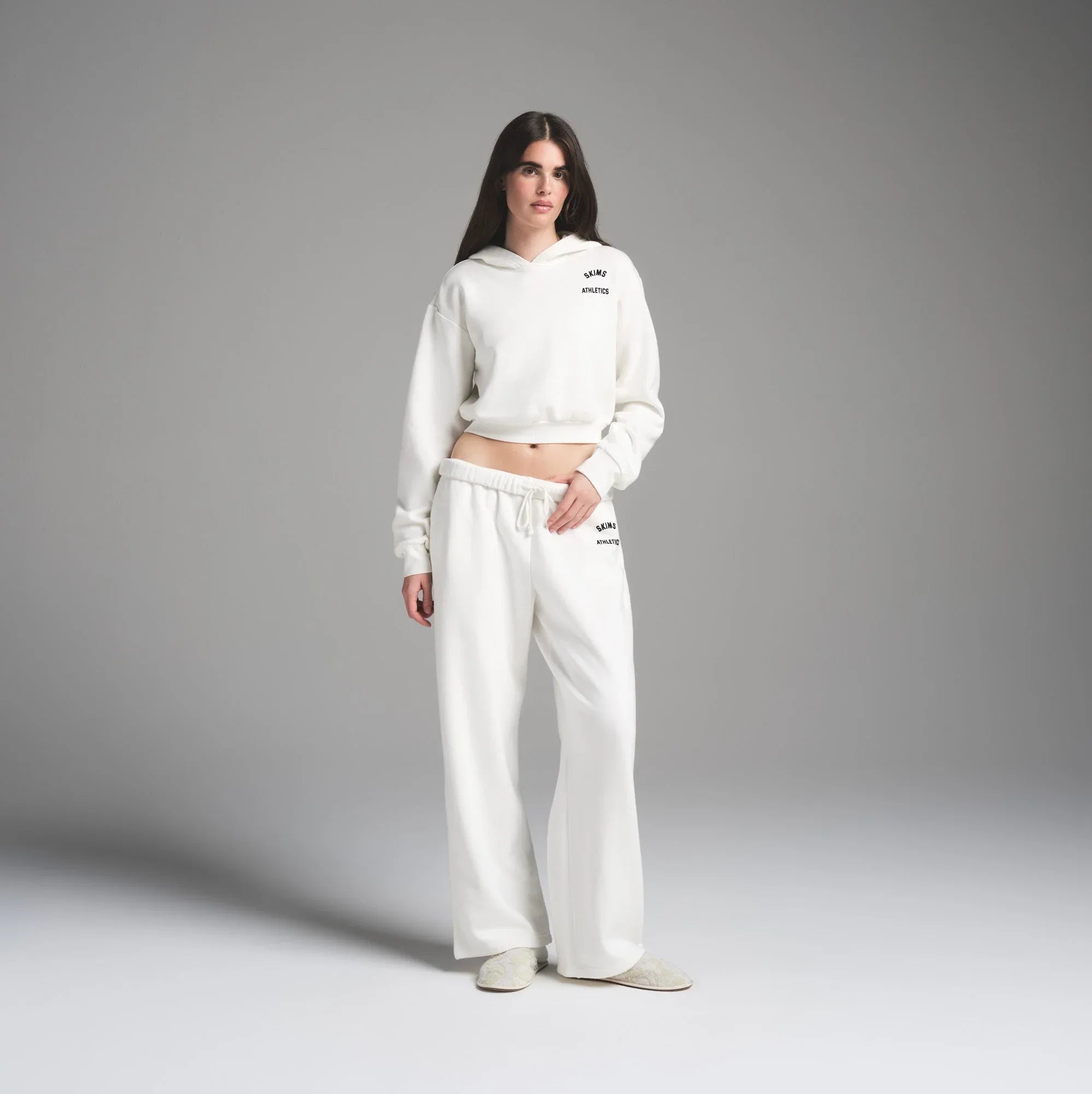 SKIMS COTTON FLEECE SHRUNKEN HOODIE | MARBLE GRAPHIC - KAPŞONLU SWEATSHIRT - My Suti