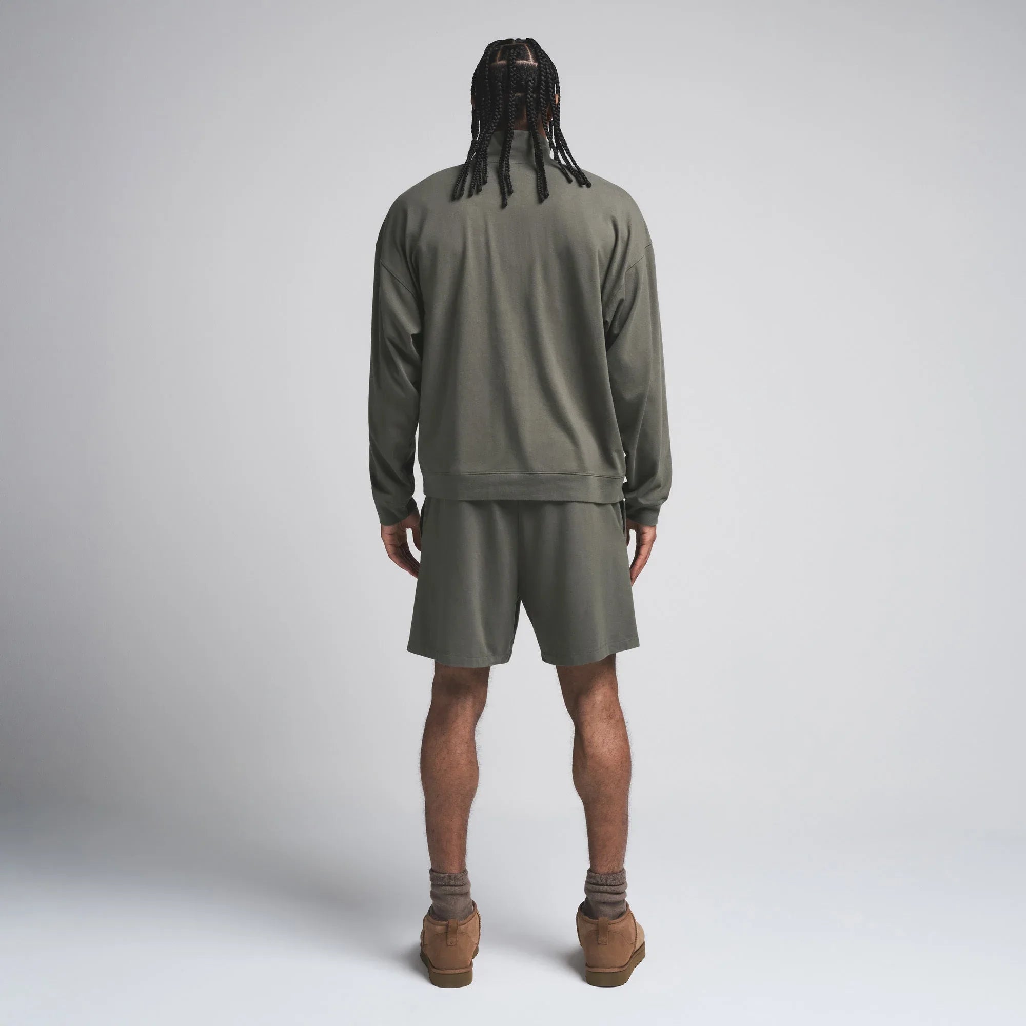 SKIMS JERSEY LOUNGE MENS RELAXED QUARTER ZIP PULLOVER | BASIL - KAZAK - My Suti