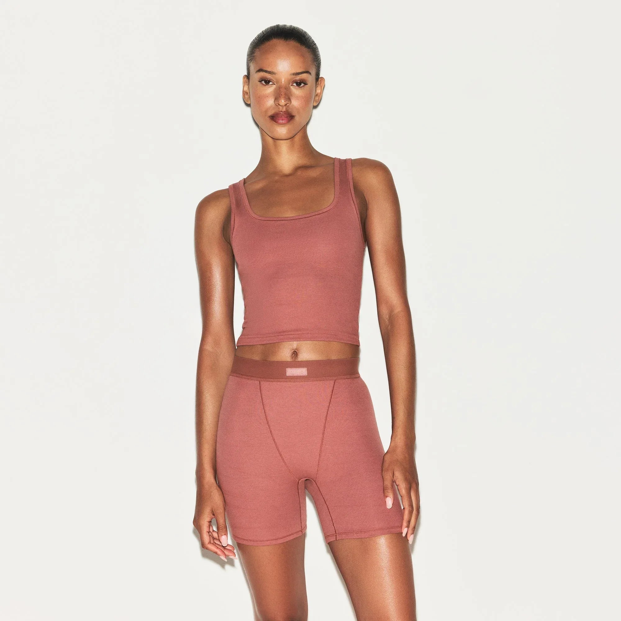 SKIMS COTTON RIB BOXER | REDWOOD - KUTU ŞORT - My Suti