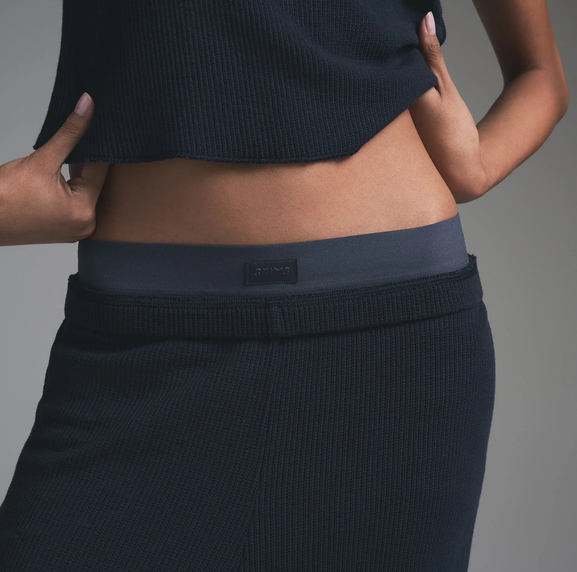 SKIMS HEAVY WAFFLE STRAIGHT LEG PANT | NAVY - PANTOLON - My Suti