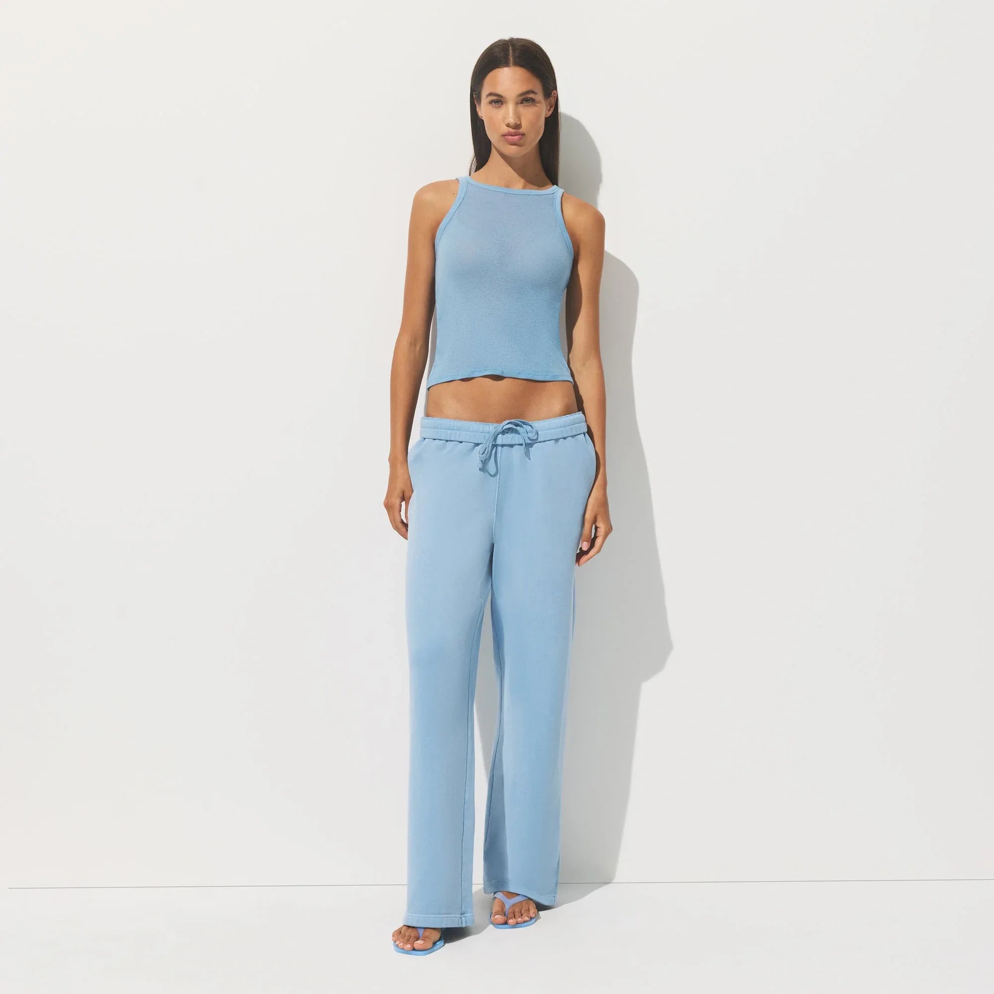 SKIMS FRENCH TERRY STRAIGHT LEG PANT | BLUE BELL - PANTOLON - My Suti