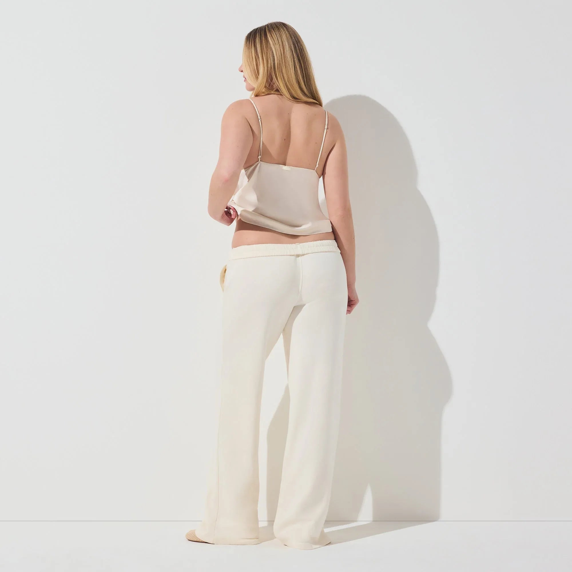 SKIMS FRENCH TERRY STRAIGHT LEG PANT | ECRU - PANTOLON - My Suti