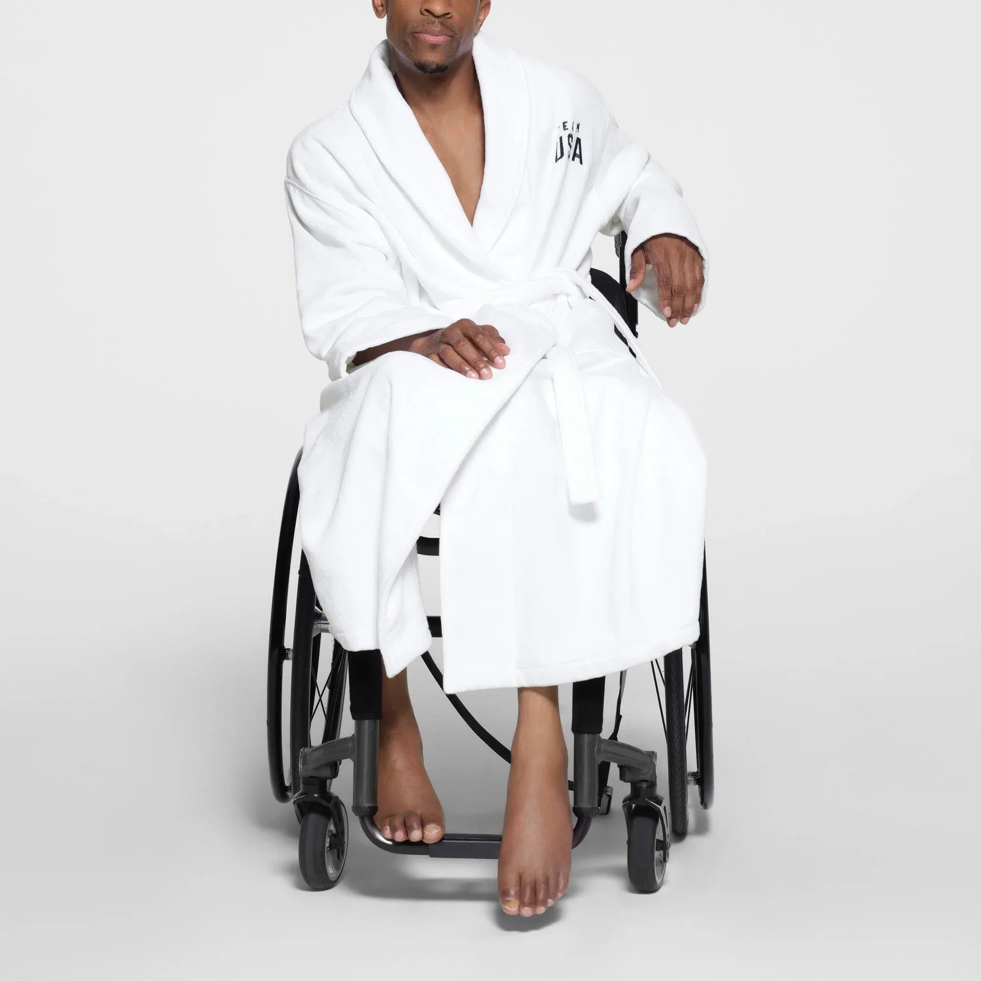 SKIMS FOR TEAM USA TERRY PARALYMPIC UNISEX ROBE | WHITE - ROBE - My Suti