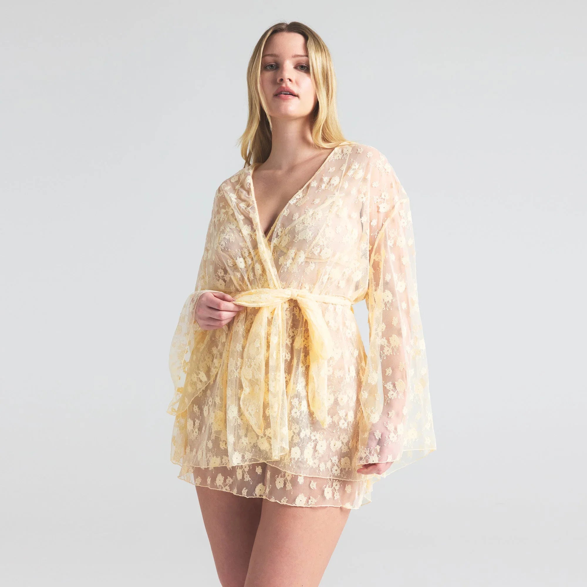SKIMS SPRING INTIMATES ROBE | BUTTER TWO TONE - ROBE - My Suti