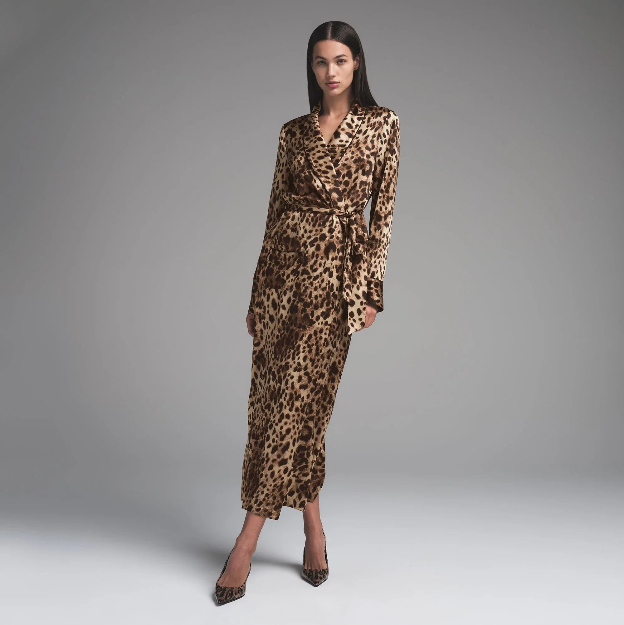 SKIMS DOLCE&GABBANA X SILK LONG ROBE | LEOPARD - KİMONO - My Suti