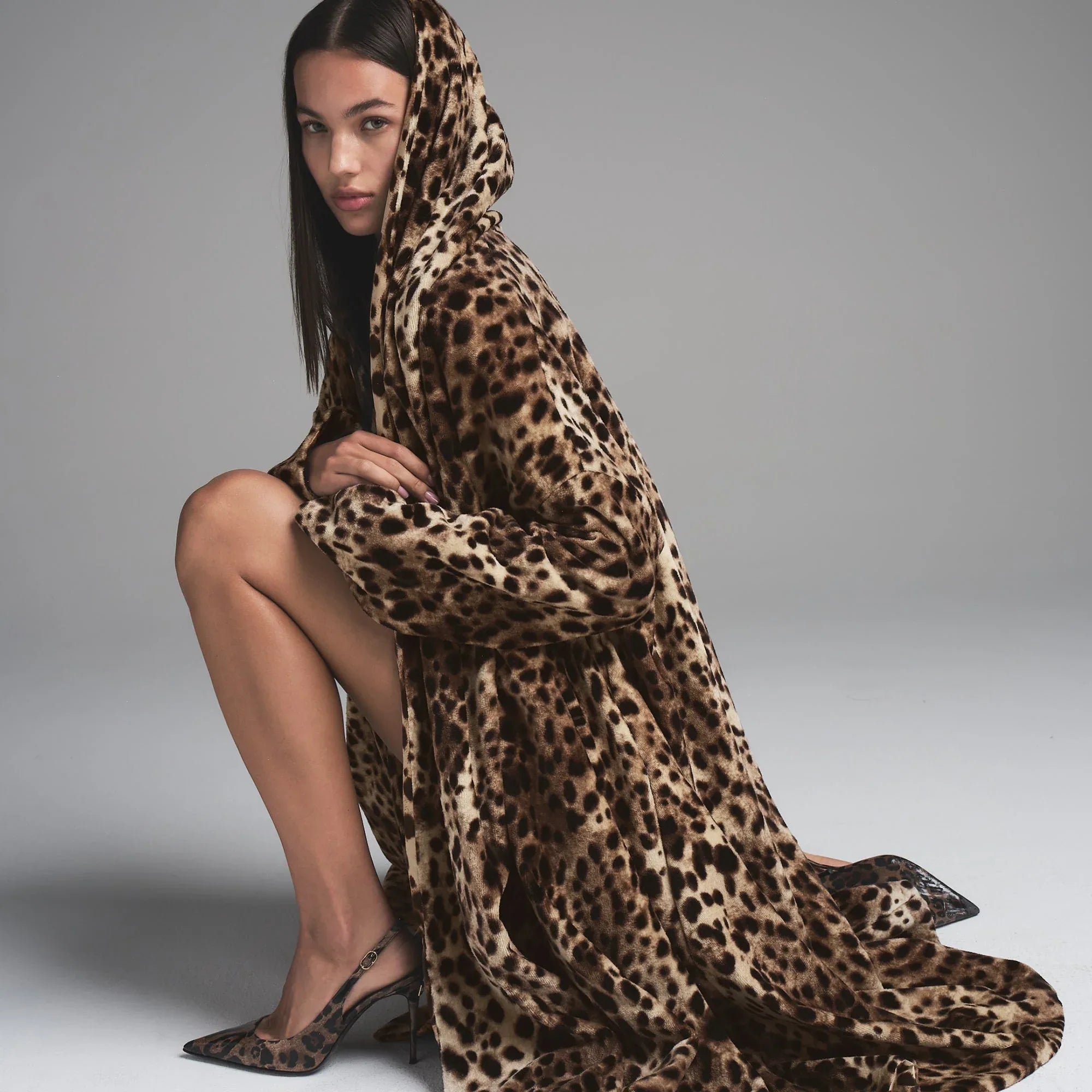 SKIMS DOLCE&GABBANA X SILK TERRY ROBE | LEOPARD - ROBE - My Suti