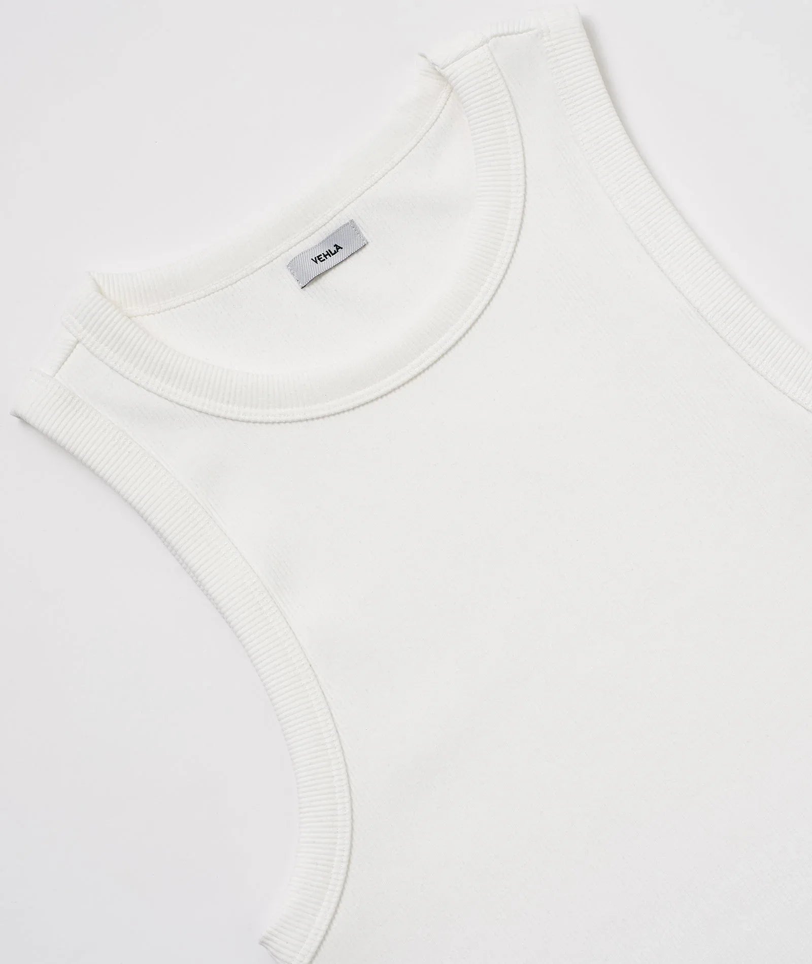 VEHLA RIBBED TANK - SNOW - Ribbed Atlet - My Suti