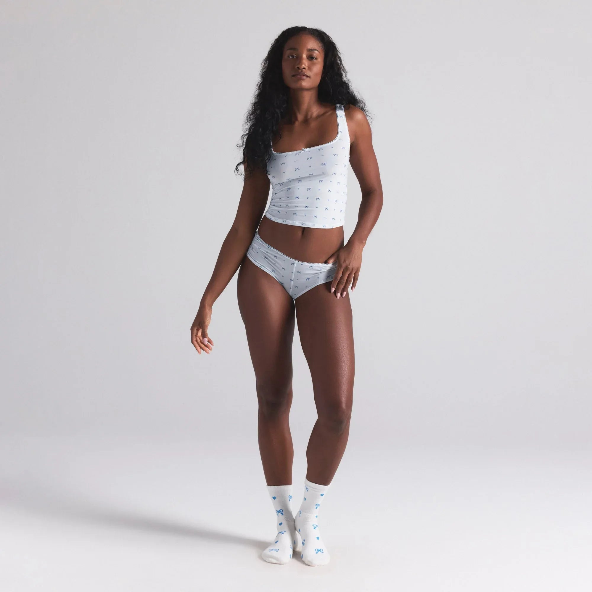 SKIMS WEDDING SOCK 2-PACK | MARBLE AND CLOUD BOW PRINT - ÇORAP - My Suti