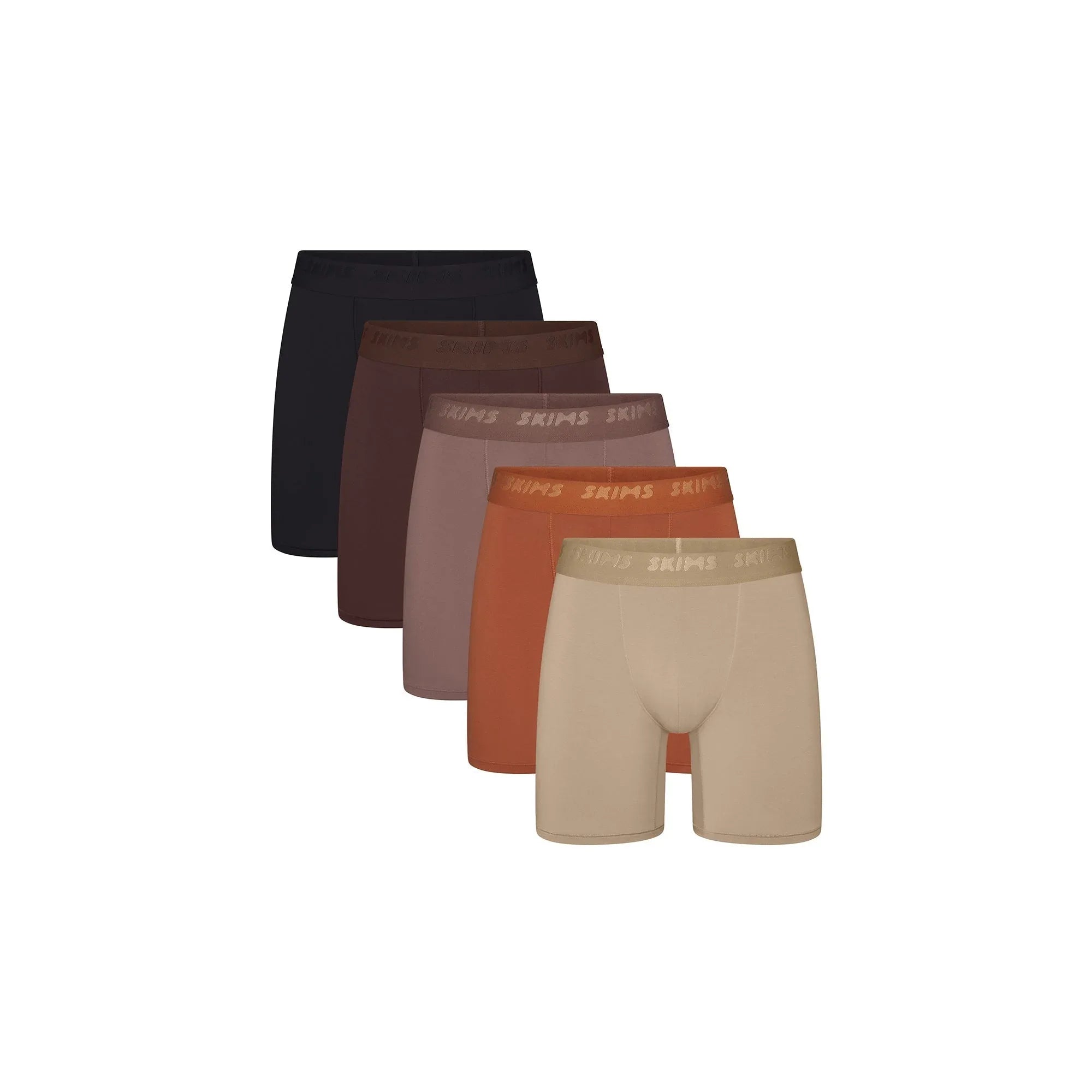 SKIMS STRETCH MENS 5" BOXER BRIEF 5-PACK | COCOA MULTI - KUTU KALDIRICI - My Suti