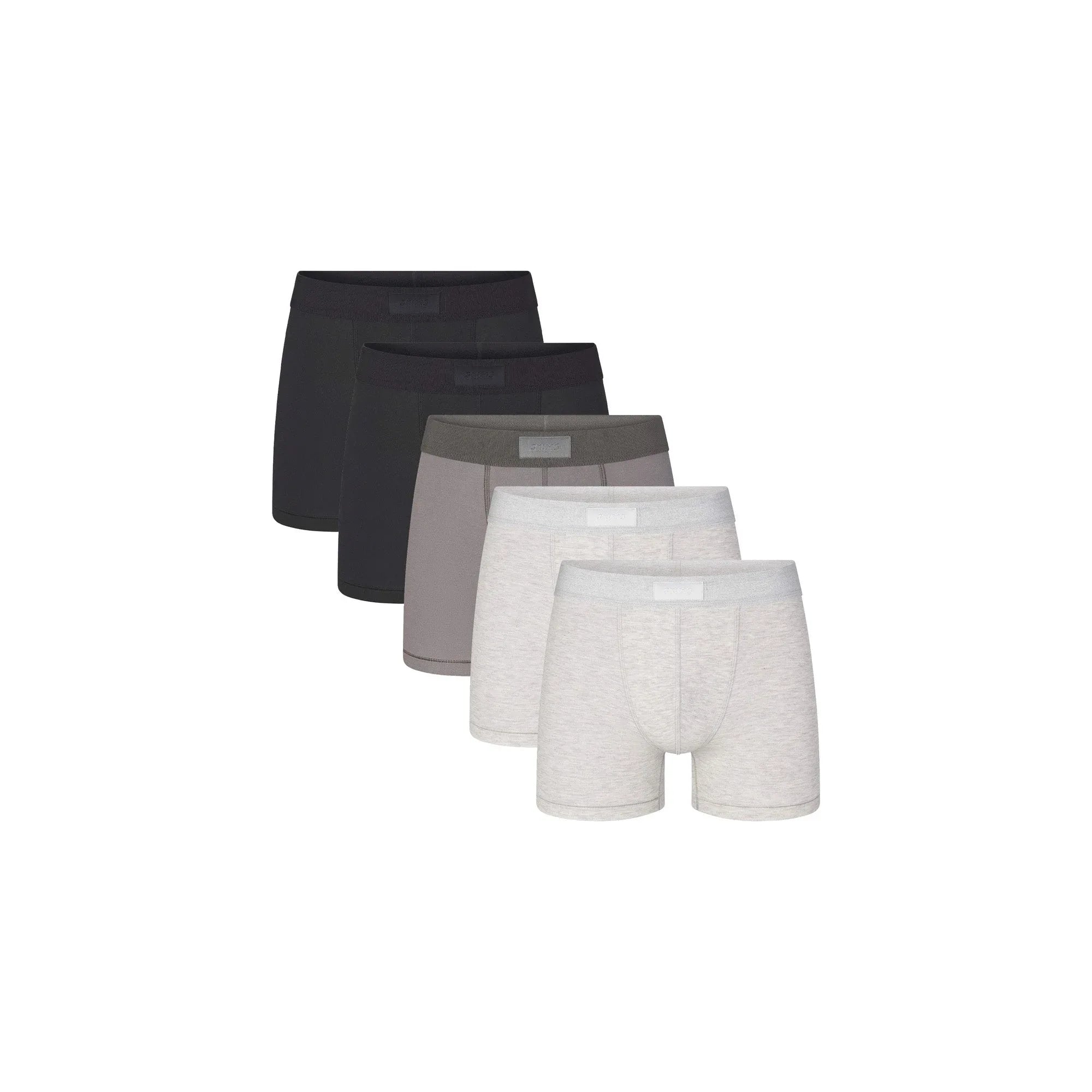 SKIMS COTTON MENS 3" BOXER BRIEF 5-PACK | HEATHER MULTI - KUTU KALDIRICI - My Suti