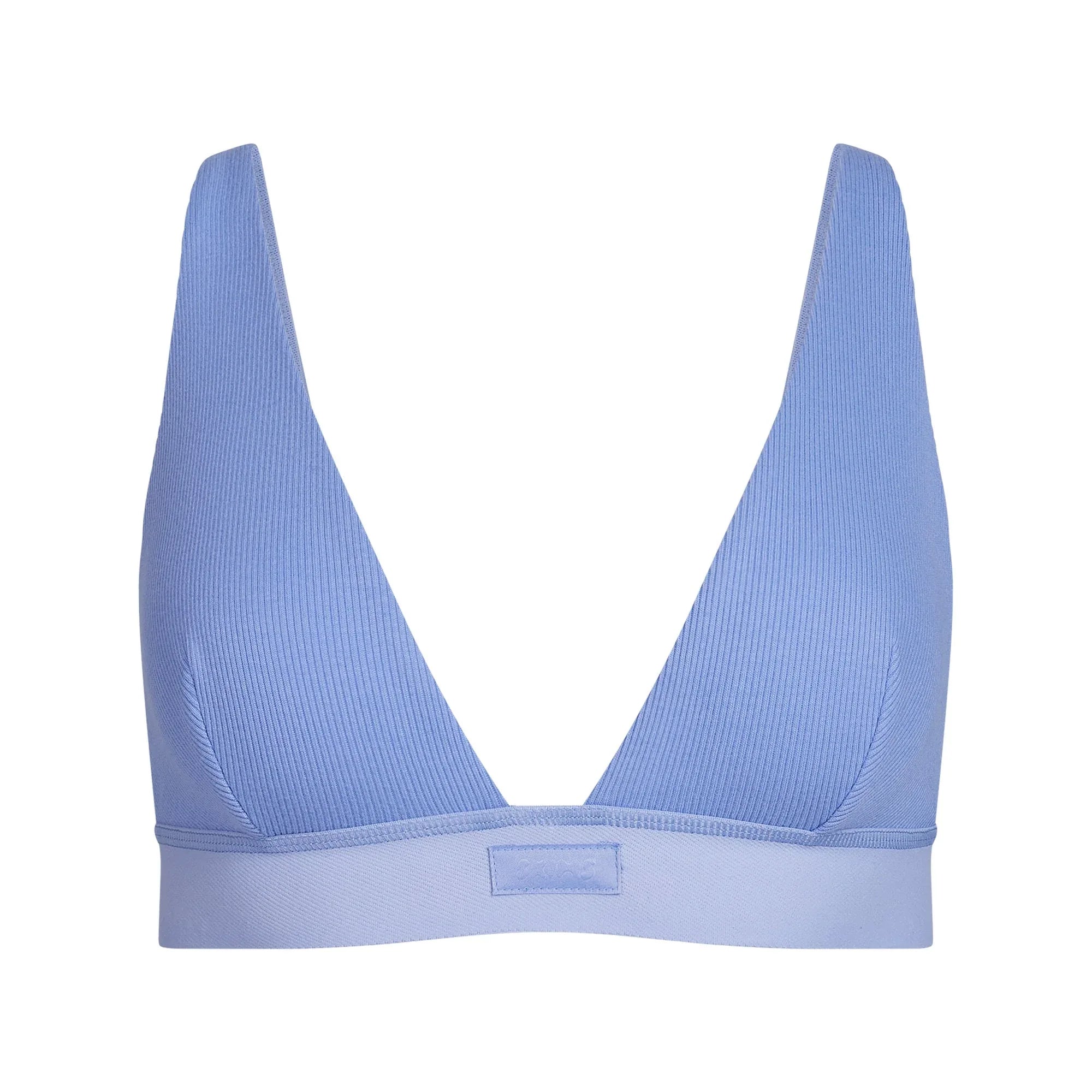 SKIMS COTTON RIB PLUNGE BRALETTE | BLUE VIOLET - SÜTYEN - My Suti