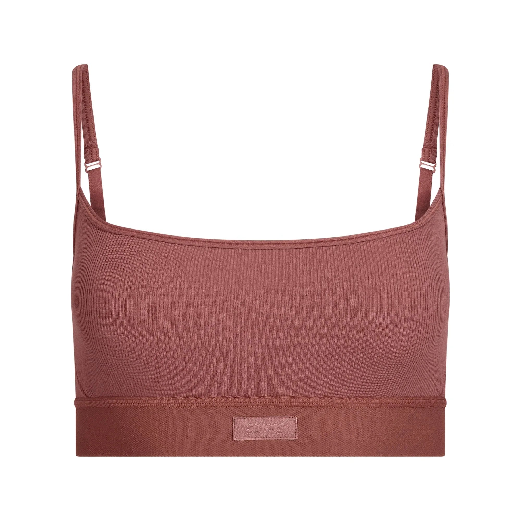 SKIMS COTTON RIB SCOOP BRALETTE | REDWOOD - SÜTYEN - My Suti