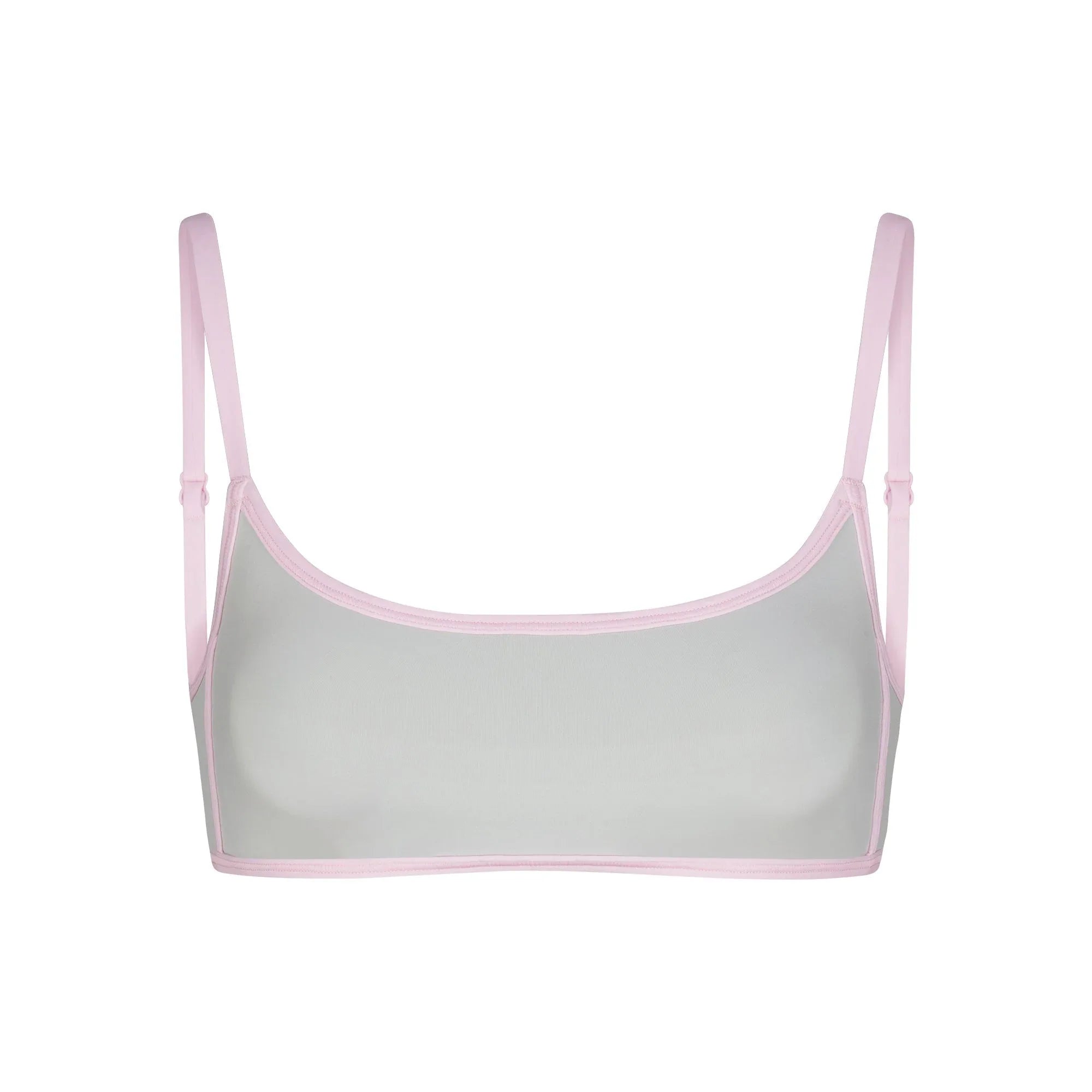 SKIMS FITS EVERYBODY CONTRAST TRIM SCOOP BRALETTE | PLATINUM - SÜTYEN - My Suti