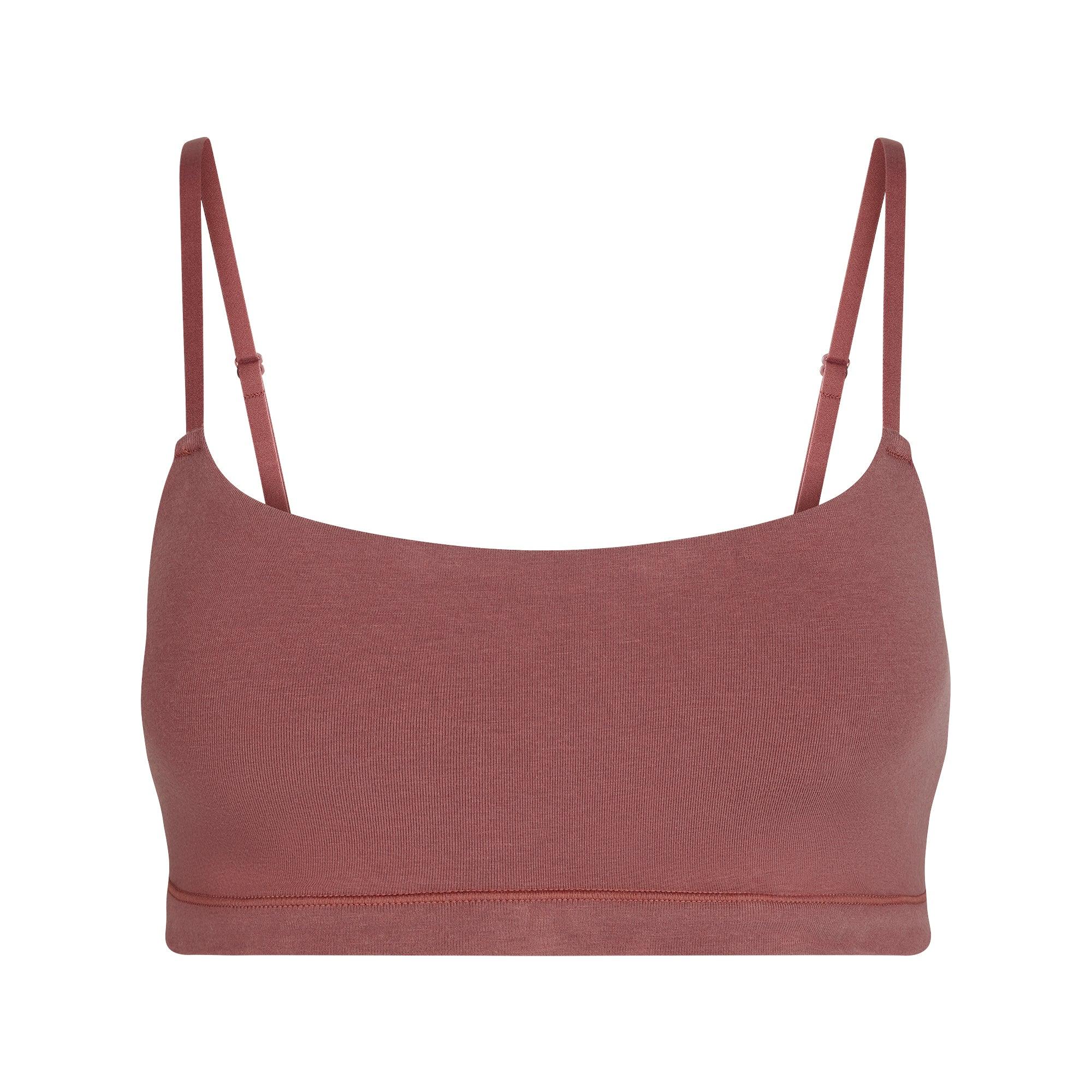 SKIMS COTTON JERSEY SCOOP BRALETTE | REDWOOD - SÜTYEN - My Suti