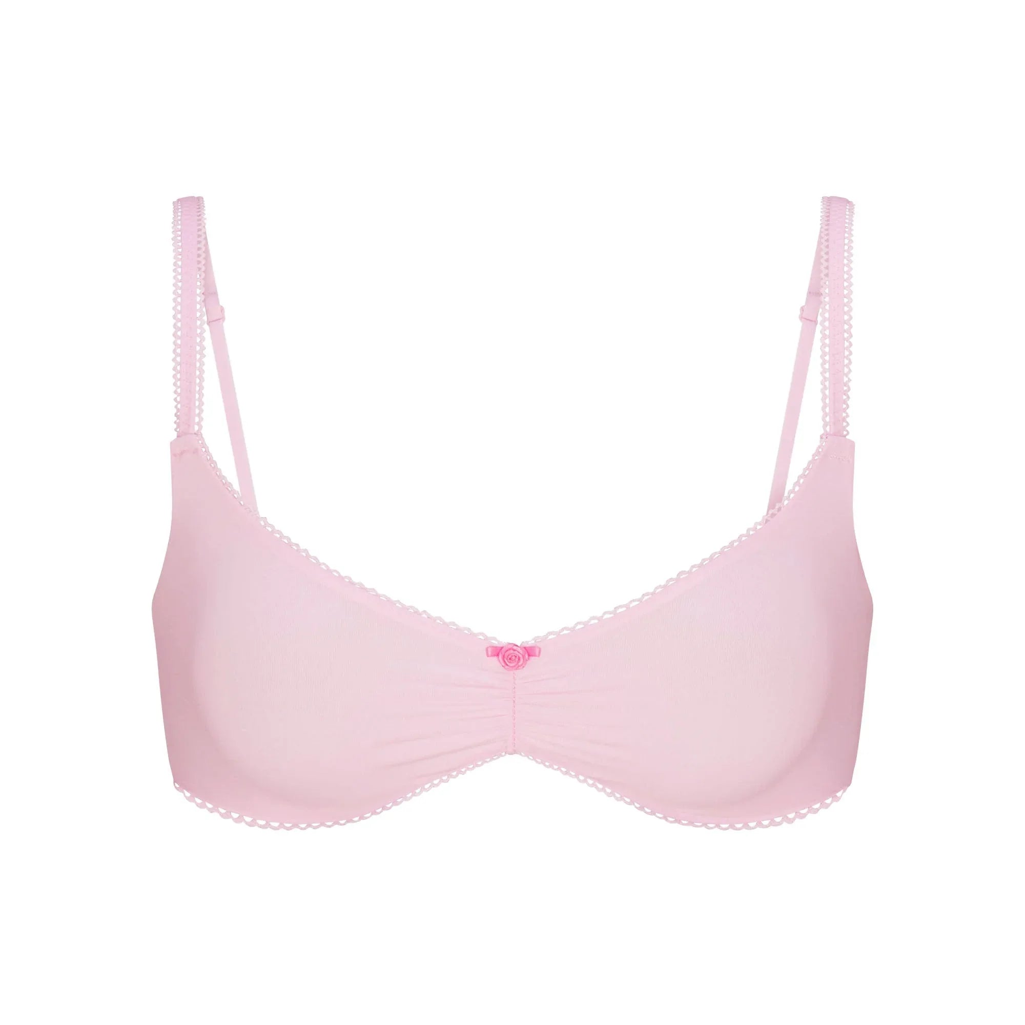 SKIMS FITS EVERYBODY PICOT SKIMPY SCOOP BRALETTE | CHERRY BLOSSOM TONAL - SÜTYEN - My Suti