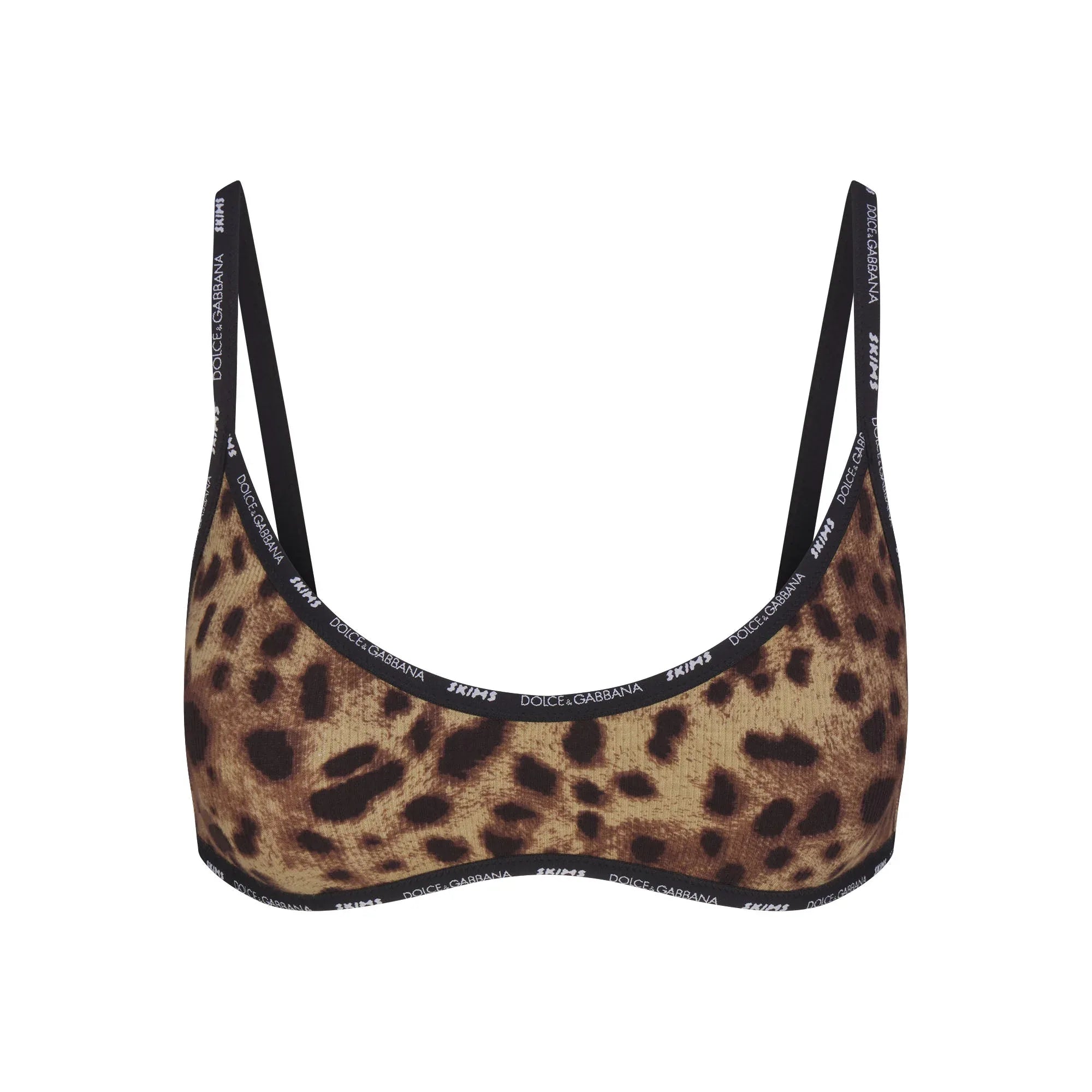 SKIMS DOLCE&GABBANA COTTON RIB SCOOP BRALETTE | LEOPARD - SÜTYEN - My Suti