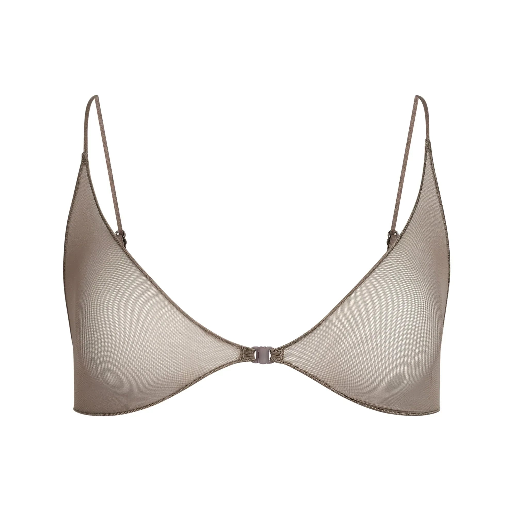 SKIMS ULTRA FINE MESH SKIMPY SCOOP BRALETTE | TRUFFLE - SÜTYEN - My Suti