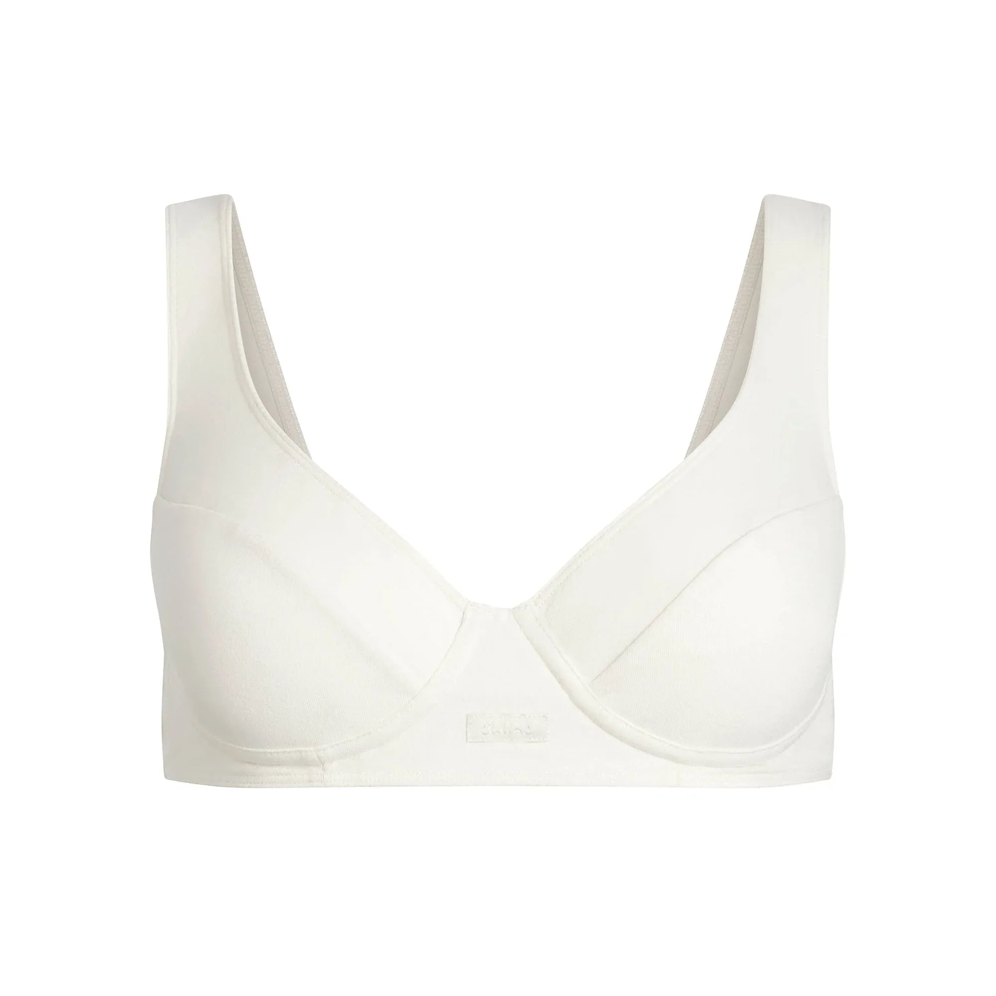 SKIMS COTTON JERSEY PLUNGE BRALETTE | MARBLE - SÜTYEN - My Suti