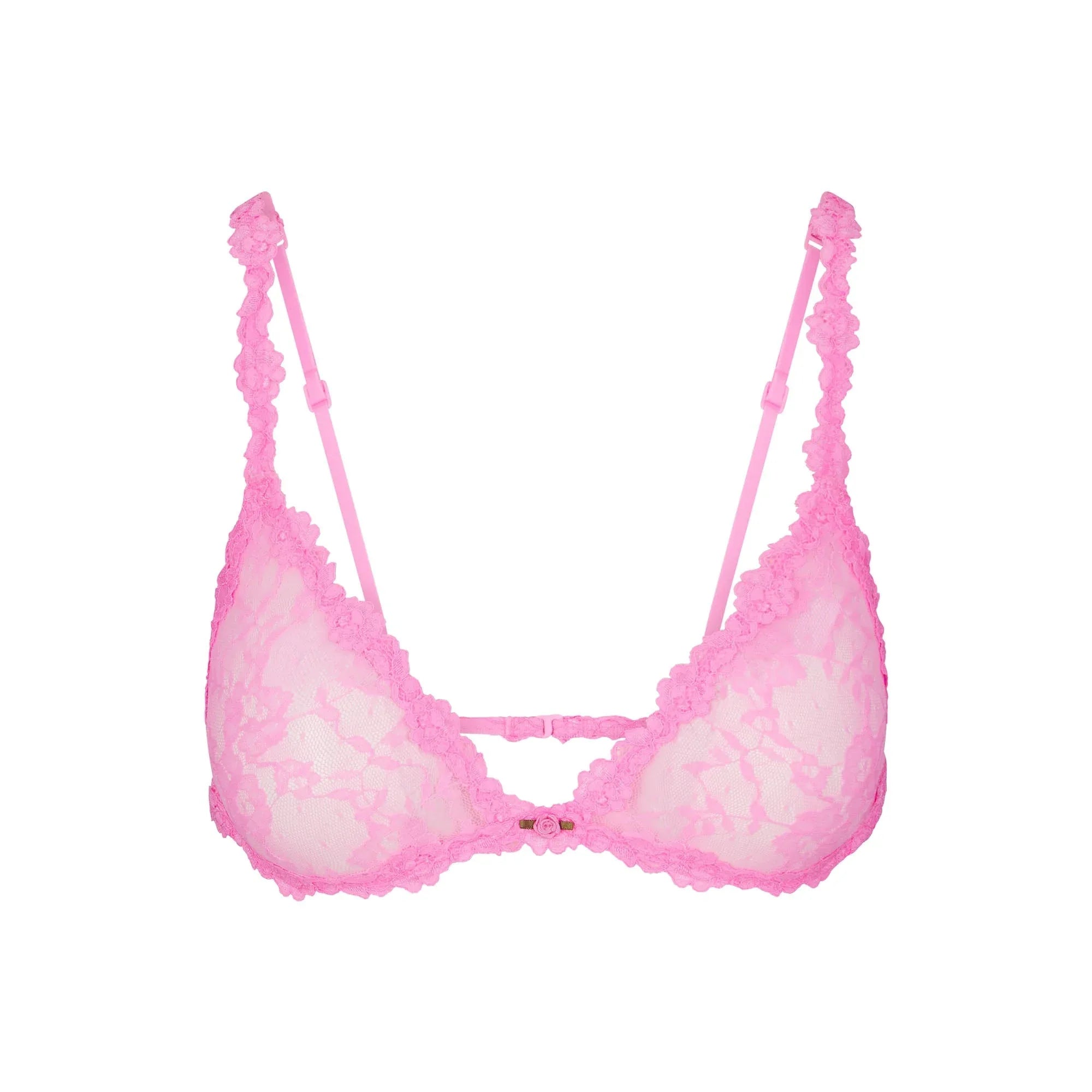 SKIMS STRETCH LACE TRIANGLE BRALETTE | SUGAR PINK - SÜTYEN - My Suti