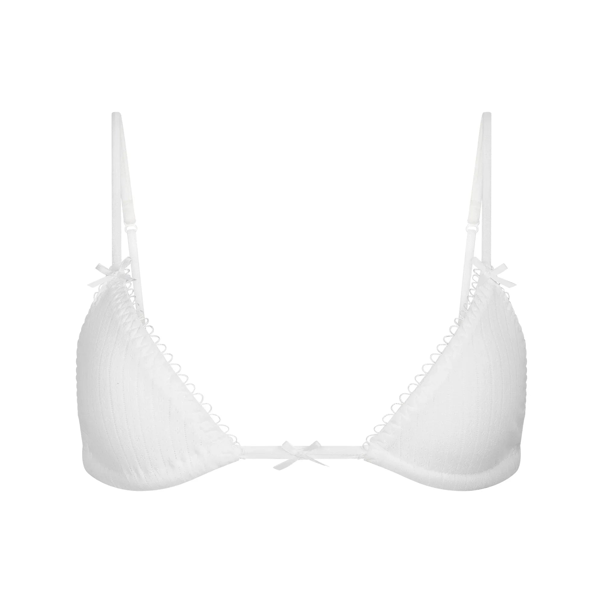 SKIMS POINTELLE TRIANGLE BRALETTE | SNOW - SÜTYEN - My Suti