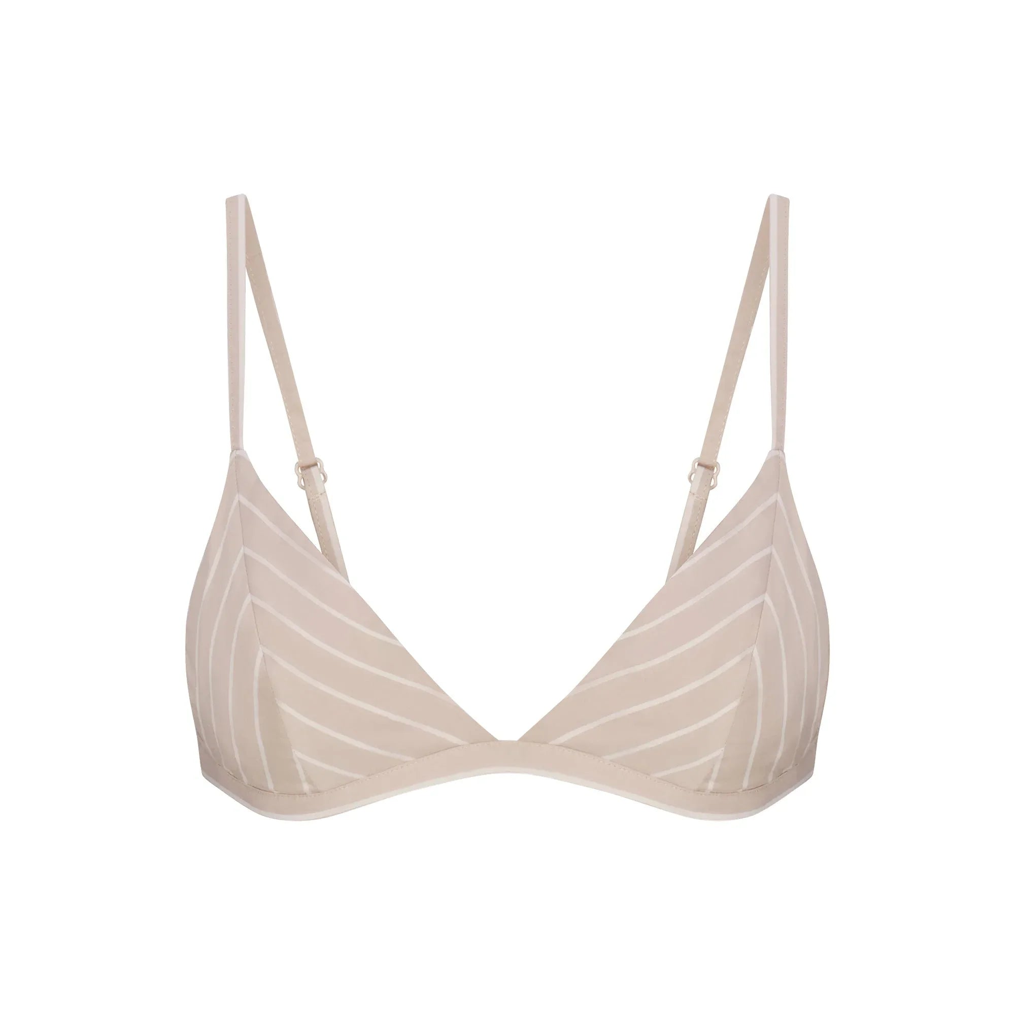 SKIMS COTTON POPLIN TRIANGLE BRALETTE | STONE STRIPE - SÜTYEN - My Suti