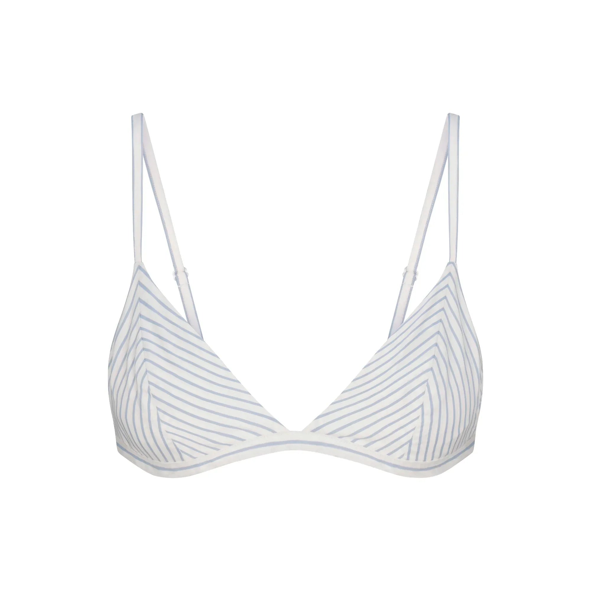 SKIMS COTTON POPLIN TRIANGLE BRALETTE | ZEN BLUE STRIPE - SÜTYEN - My Suti