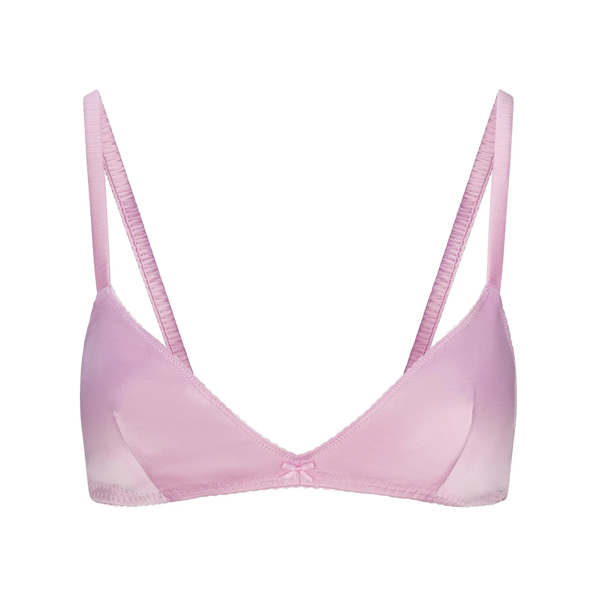SKIMS WOVEN SHINE TRIANGLE BRALETTE | PINK ROSE - SÜTYEN - My Suti