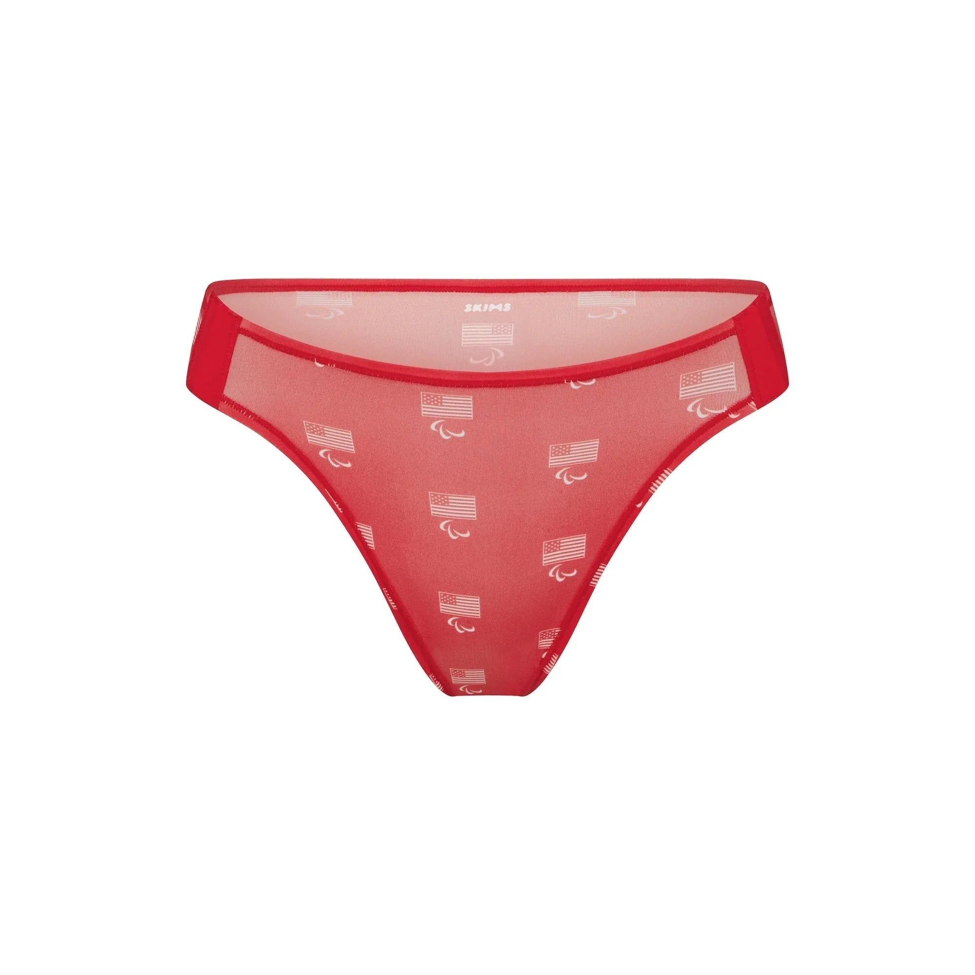 SKIMS FOR TEAM USA FITS EVERYBODY ADAPTIVE PARALYMPIC THONG | RED - TANGA - My Suti