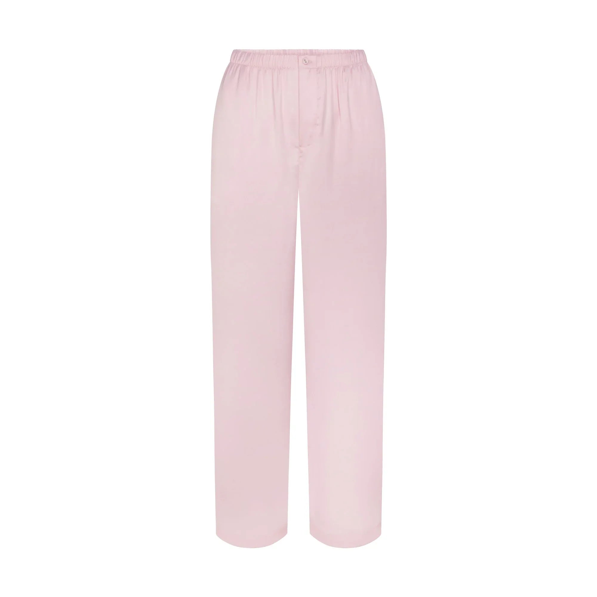 SKIMS HOTEL SHINE LONG SLEEVE BUTTON UP SLEEP SET | BABY PINK - PİJAMA TAKIMI - My Suti