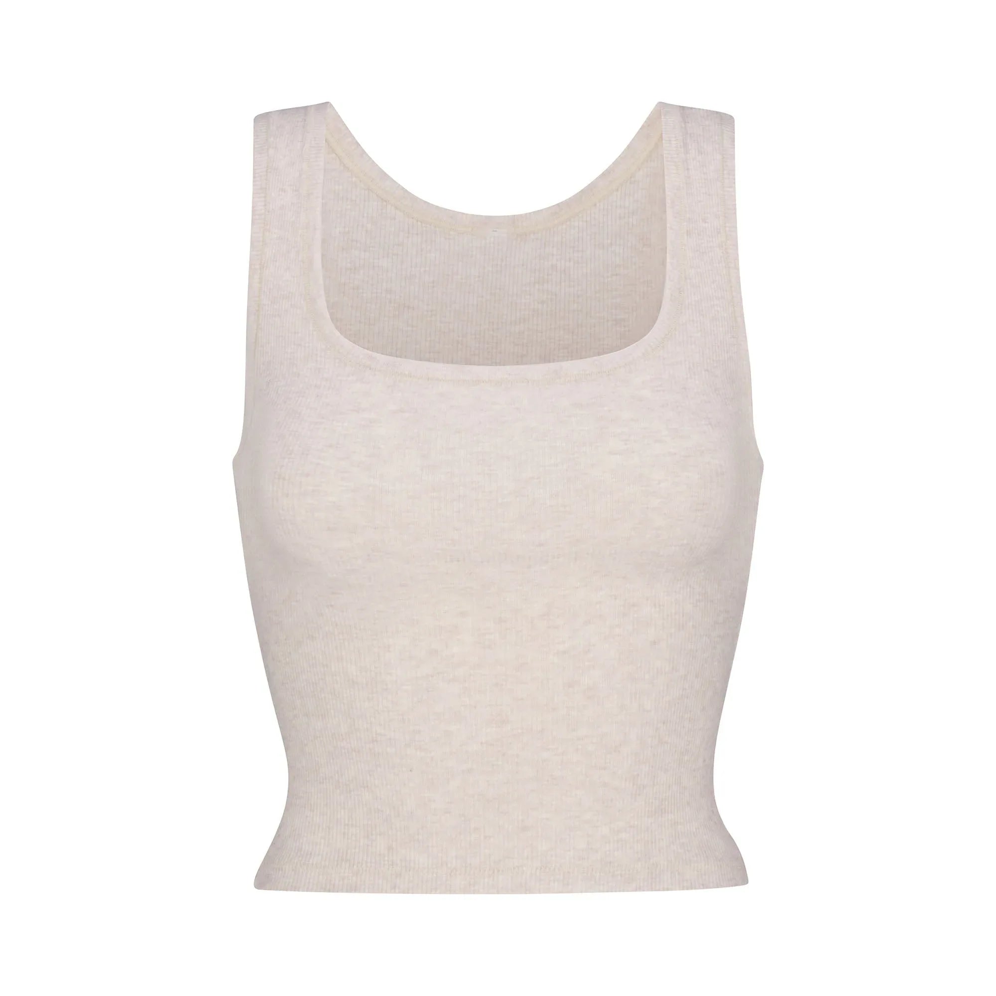 SKIMS COTTON RIB TANK | HEATHER OATMEAL - TİŞÖRT - My Suti