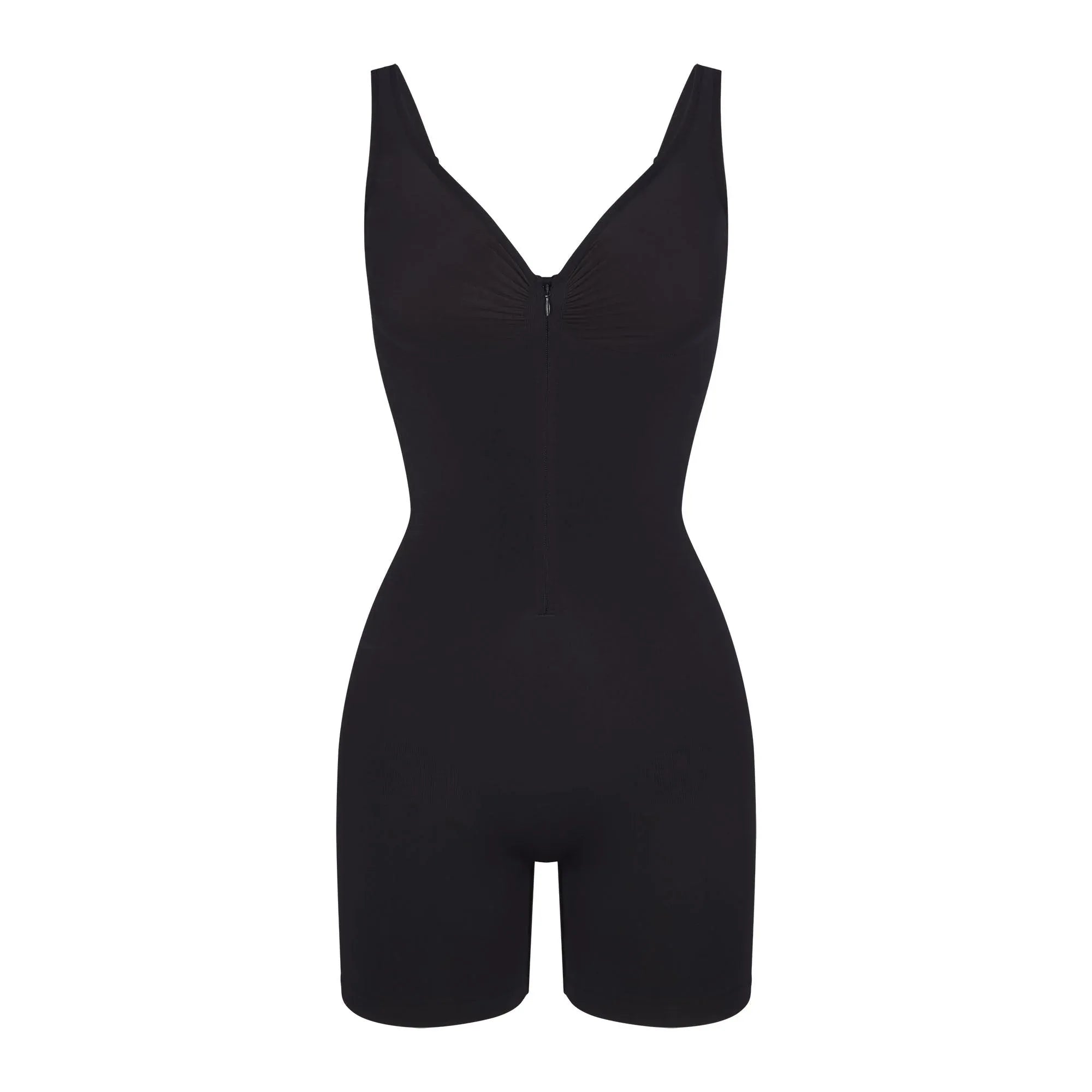 SKIMS SEAMLESS SCULPT ZIP FRONT MID THIGH BODYSUIT | ONYX - BODYSUIT - My Suti
