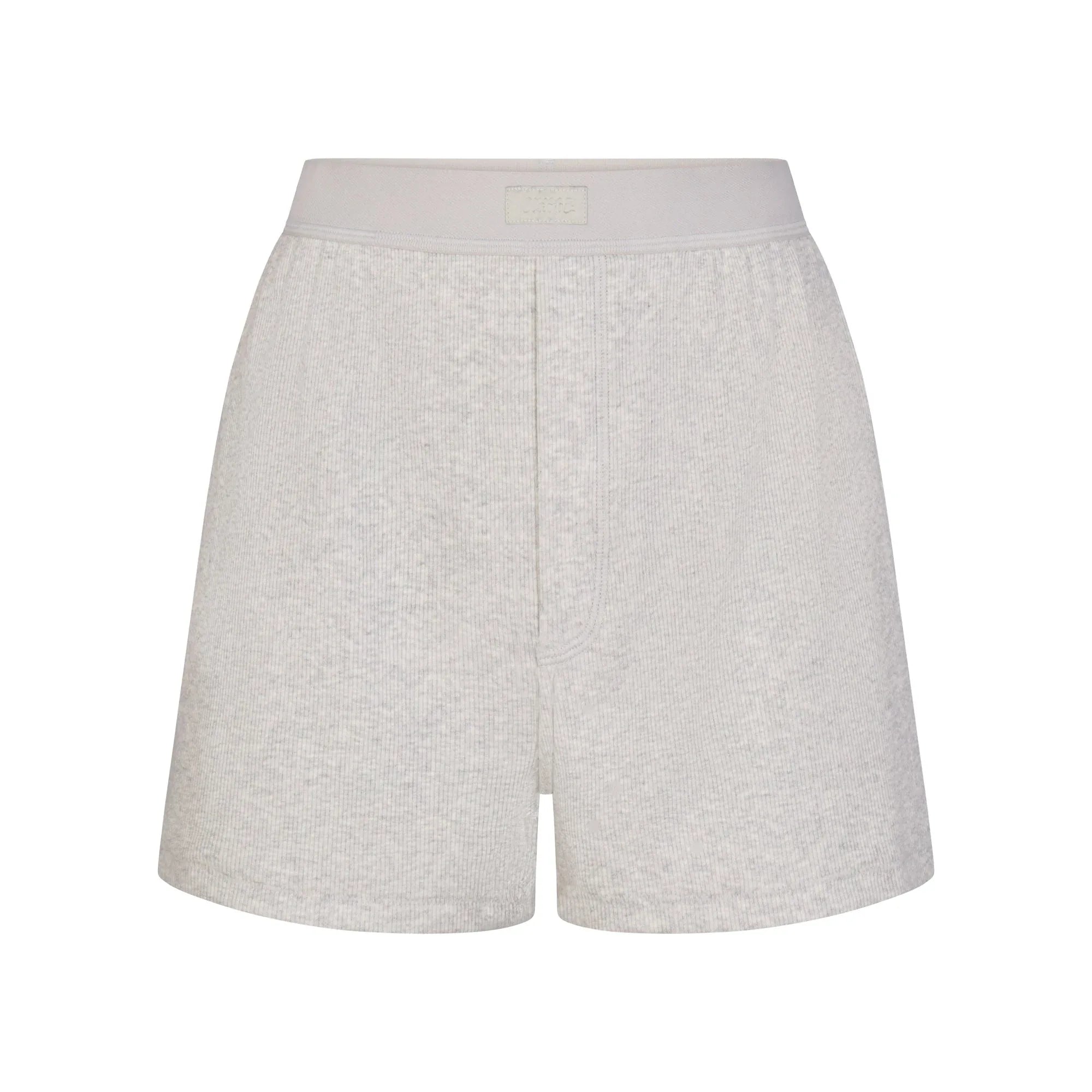 SKIMS COTTON RIB LOOSE BOXER | LIGHT HEATHER GREY - KUTU ŞORT - My Suti