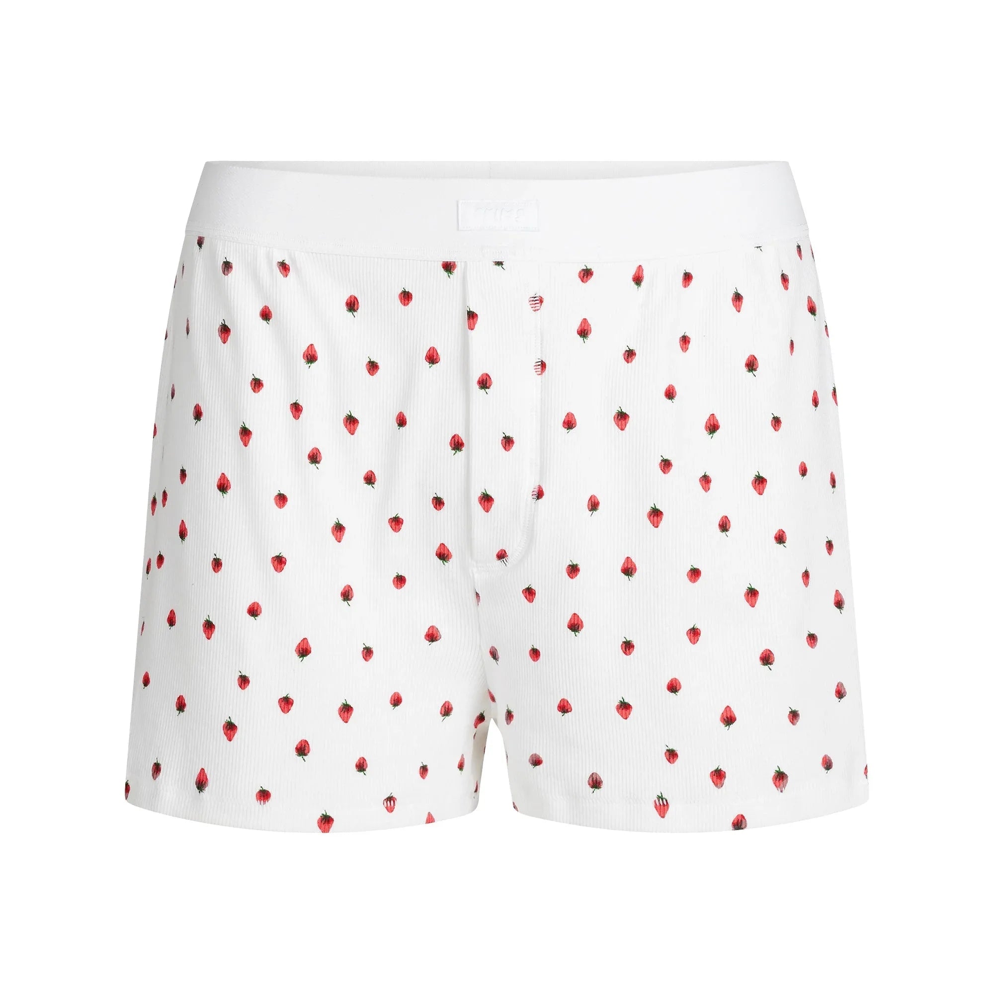 SKIMS COTTON RIB LOOSE BOXER | SNOW STRAWBERRY PRINT - KUTU ŞORT - My Suti